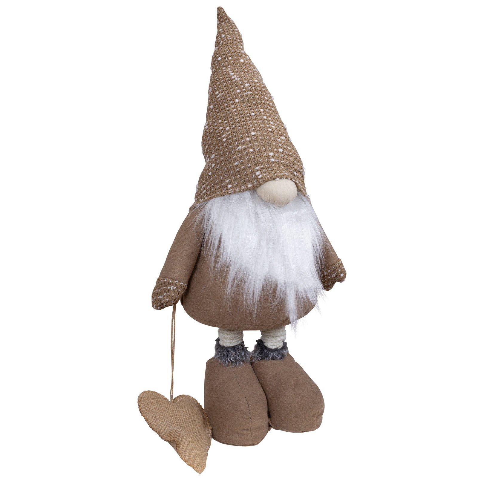 Christmas Paradise Wichtel XL Weihnachtsfigur 55-85 cm (100-130 cm) (Dekofigur, 1 St., braun), ausziehbare Teleskopbeine