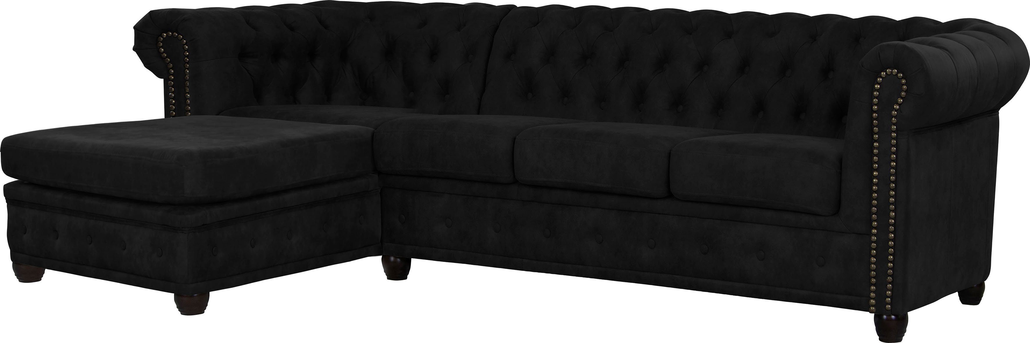 Home affaire Chesterfield-Sofa Rysum L-Form, Chesterfield-Optik günstig online kaufen
