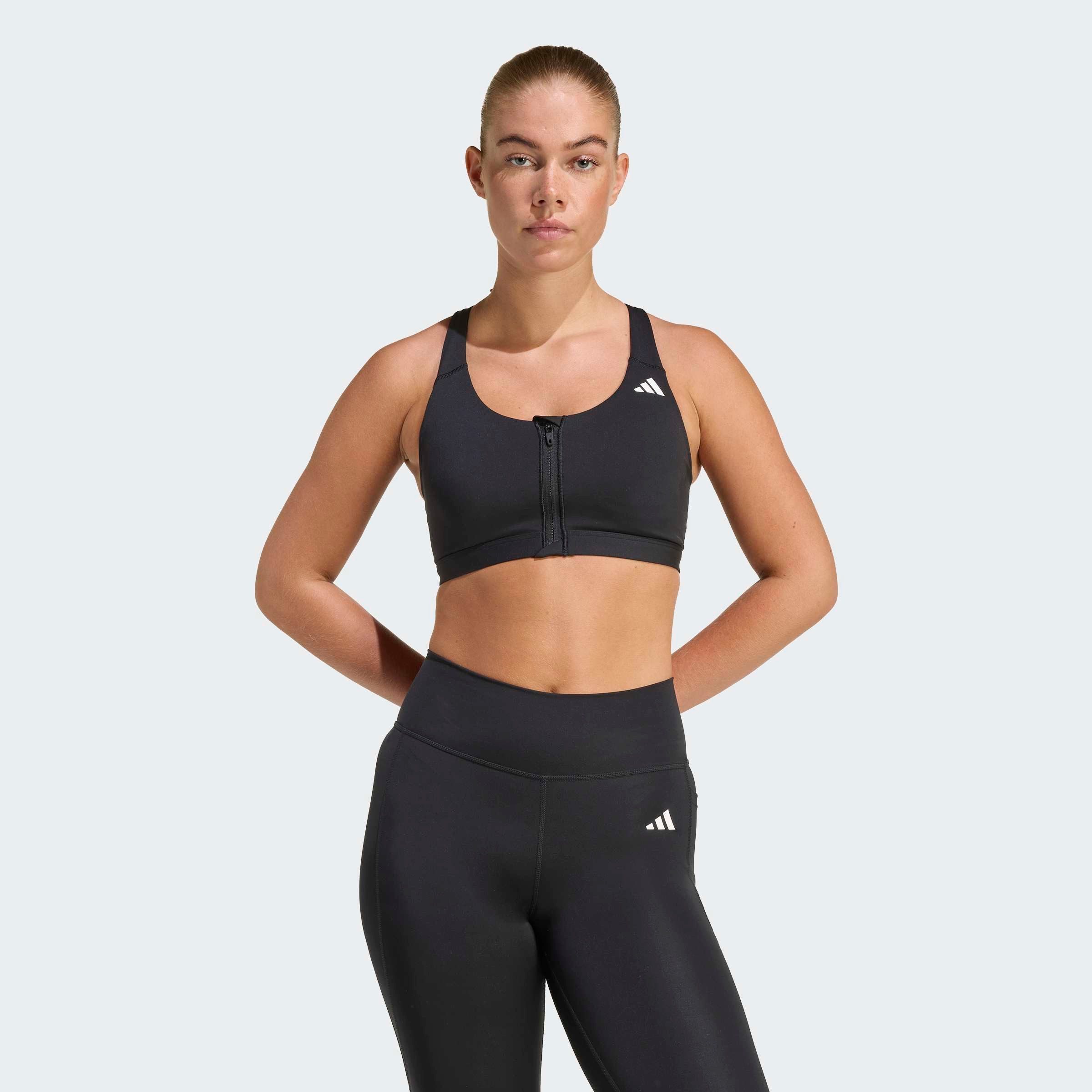 adidas Performance Sport-BH OPTIME ESSENTIALS WORKOUT ZIP-FRONT MEDIUM SUPP günstig online kaufen