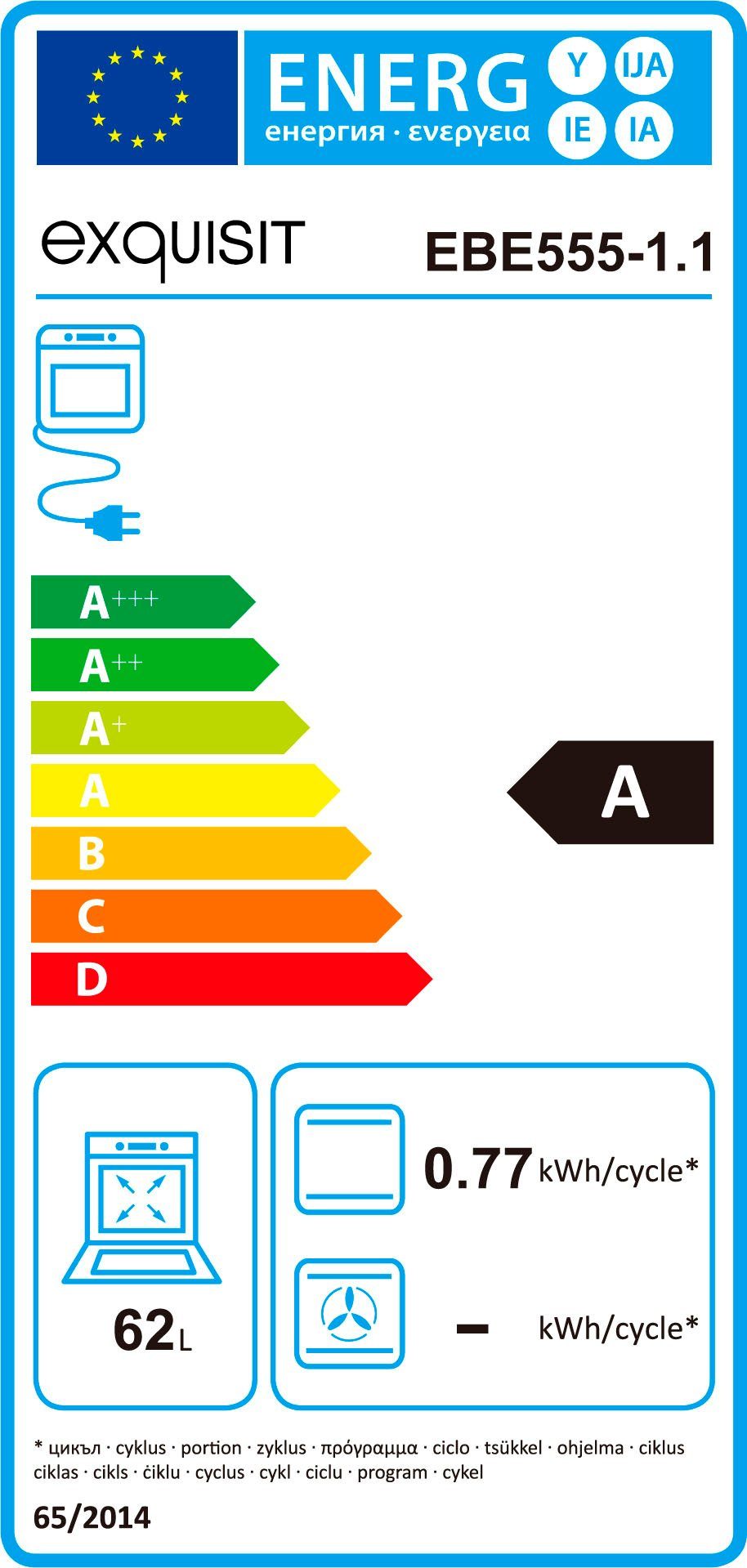 Energieeffizienzklasse: 