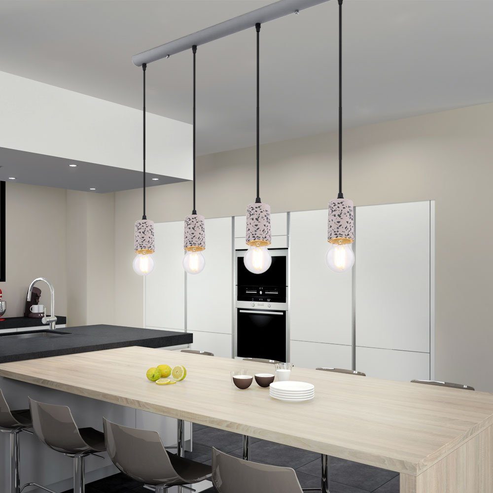 Luxus Pendel Decken Lampe Küchen Beleuchtung Flur Hänge Strahler Leuchte grau 