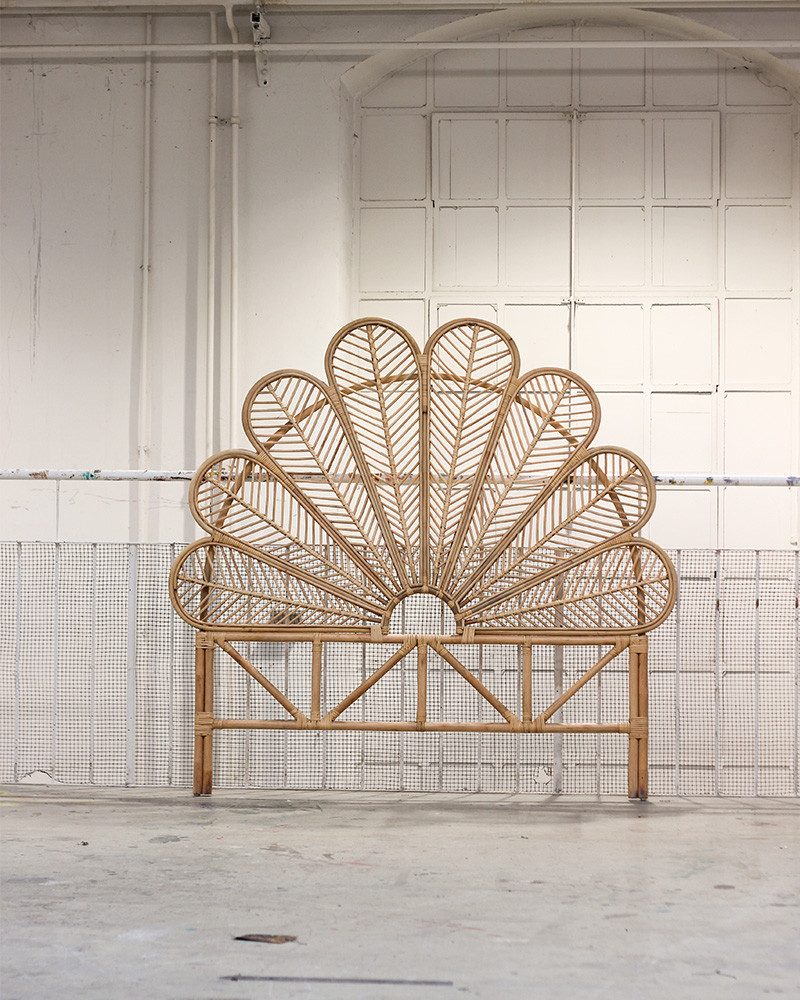 Yoli living GbR Bett Kopfteil Rattan