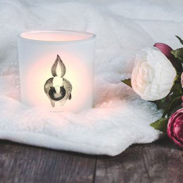 Mr. & Mrs. Panda Windlicht Stinktier Angriff - Transparent - Geschenk, Raubtier, Windlicht Kerze (1 St), Liebevolles Design