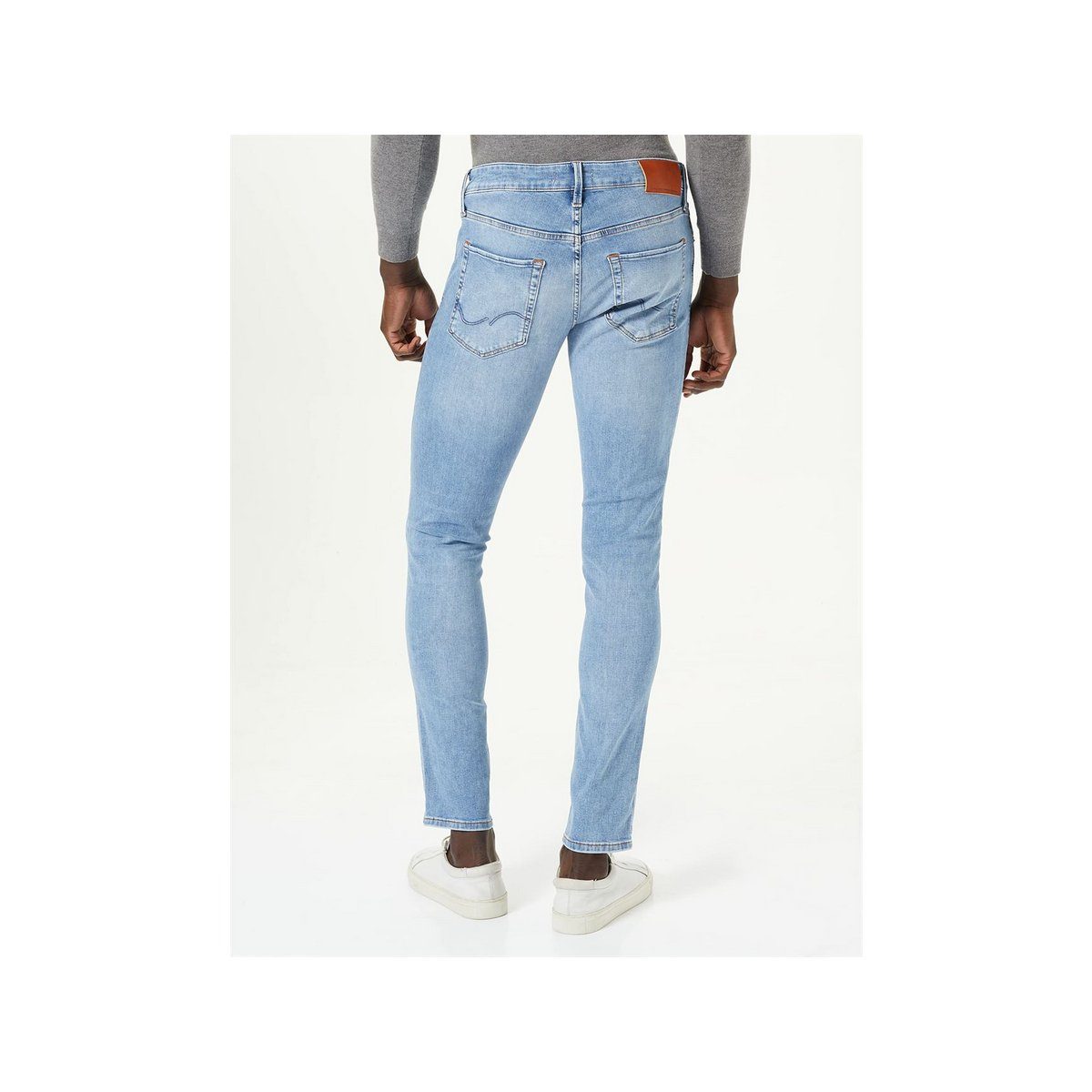 Jones Jack (1-tlg) & blau 5-Pocket-Jeans