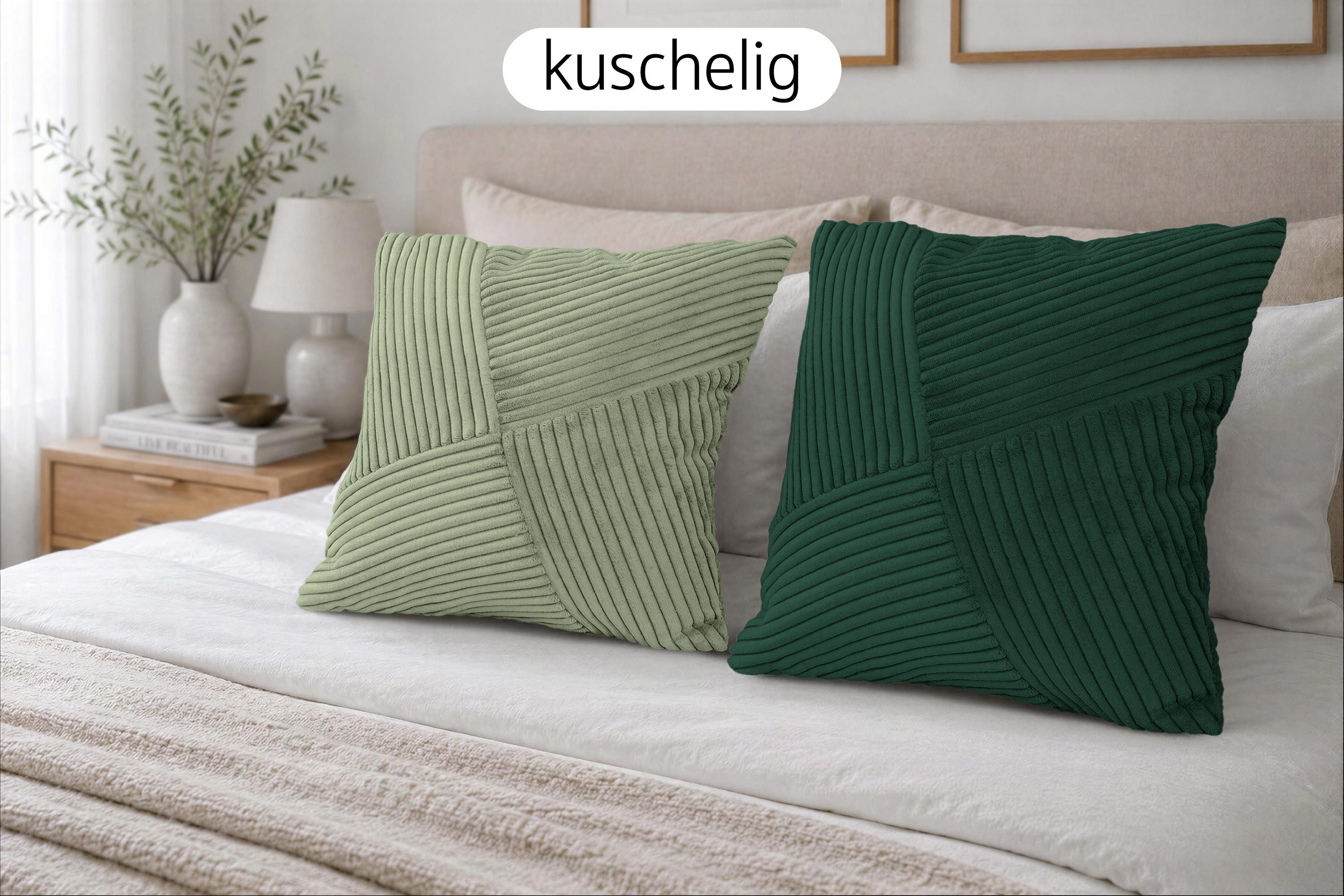 Amilian Dekokissen Sofakissen Zierkissen 4er-Set - weich, unifarben, formstabil, Couchkissen mit Kissenfüllung 40x40 cm