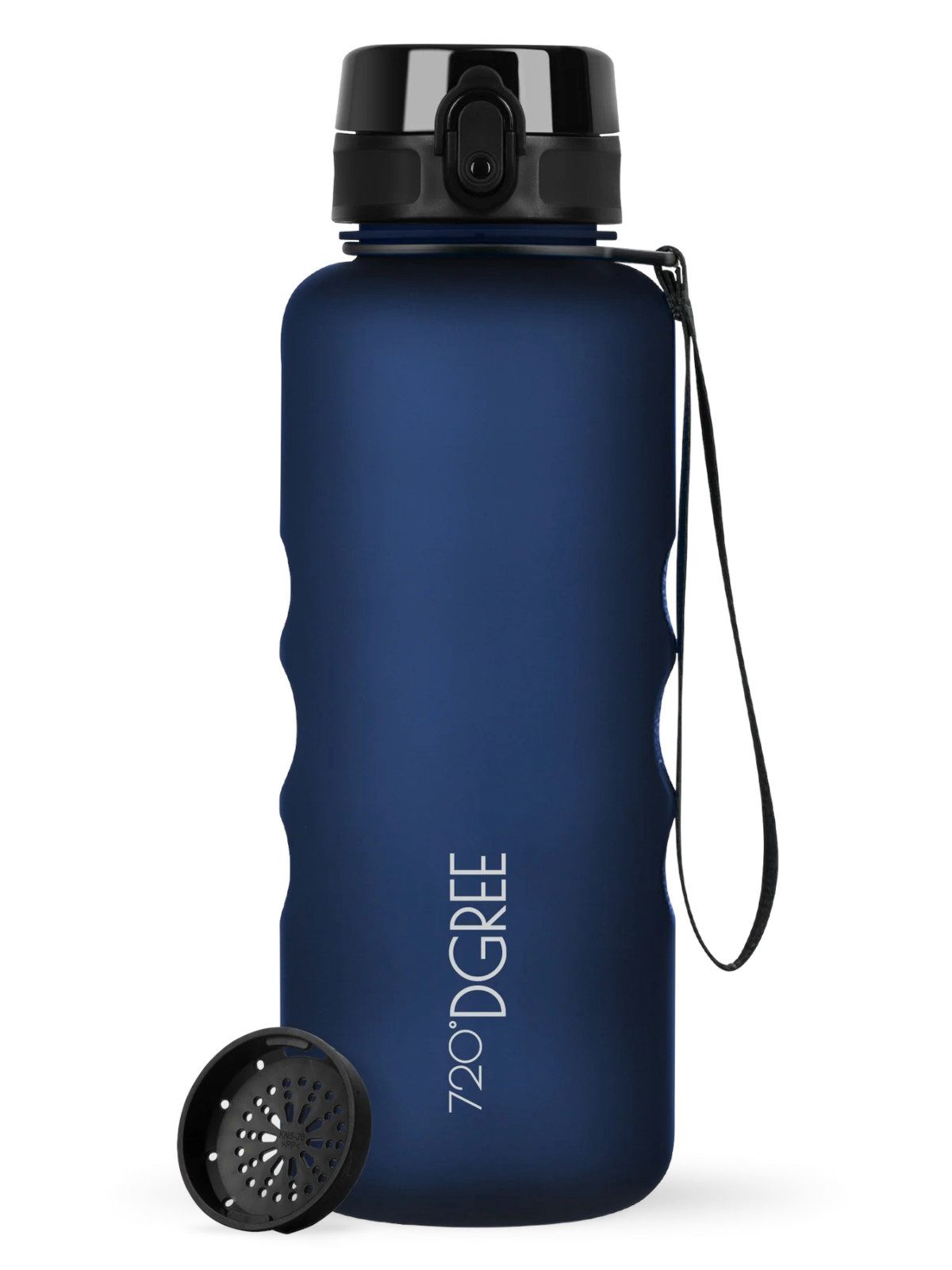 720°DGREE Trinkflasche Trinkflasche uberBottle softTouch mit Sieb sapphire blue 1,5l