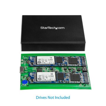 Startech.com Festplatten-Gehäuse STARTECH.COM SSD Festplattengehäuse für zwei M.2 Festplatten - USB 3.1