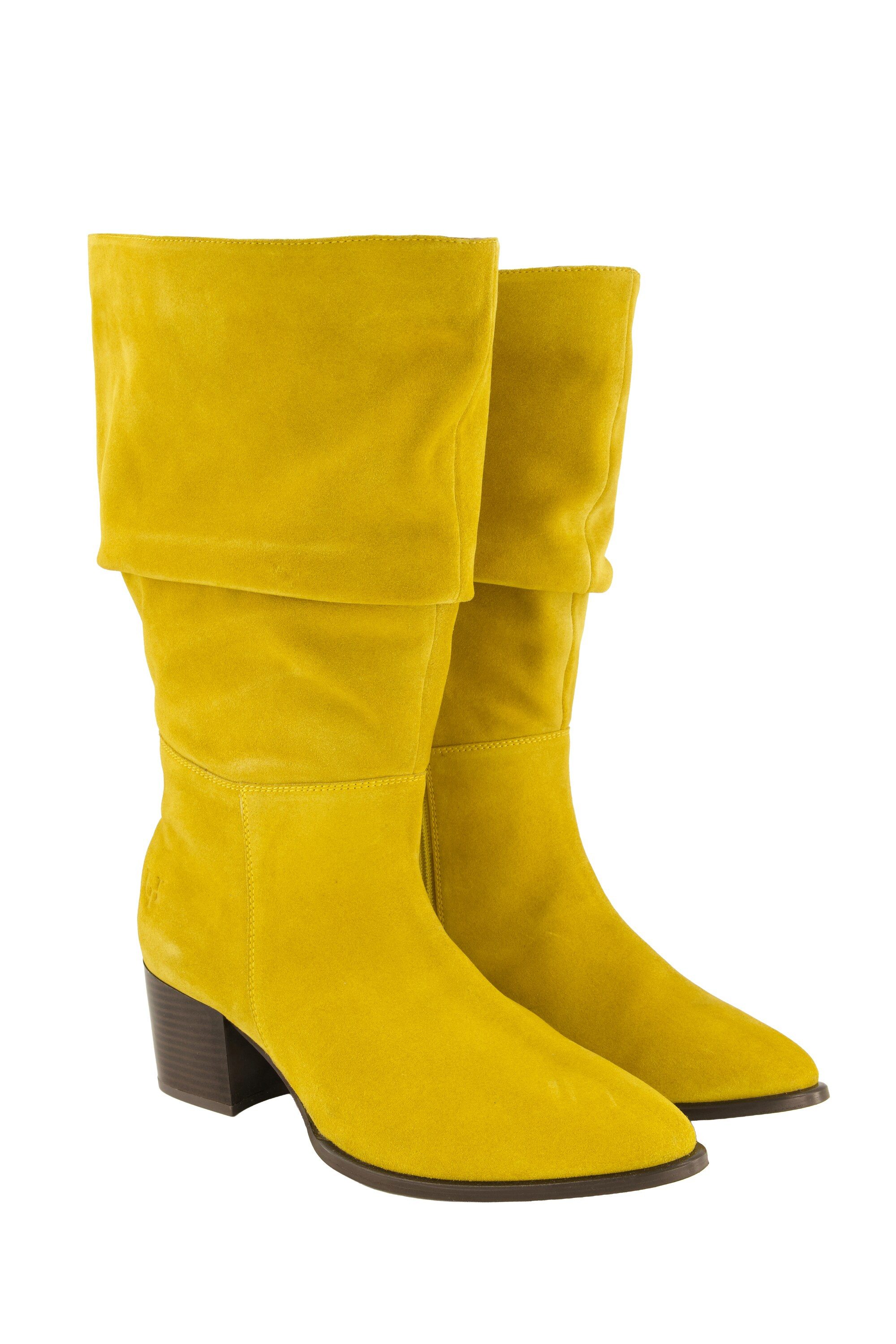 Ulla Popken Slouchy-Stiefel XL-Schaft Suede Lammwolle Weite H Stiefel