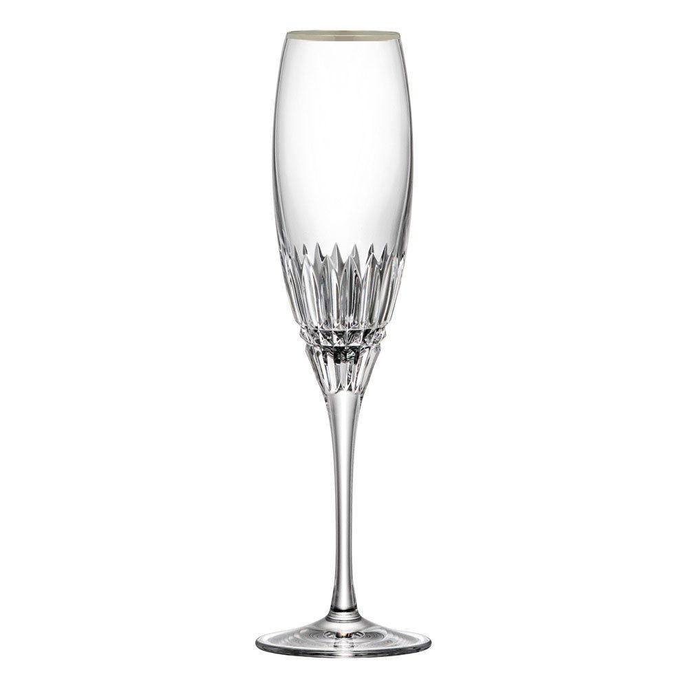Champagnerglas Empire Platin (25,5 cm) - Kristallglas mundgeblasen · von Hand geschli
