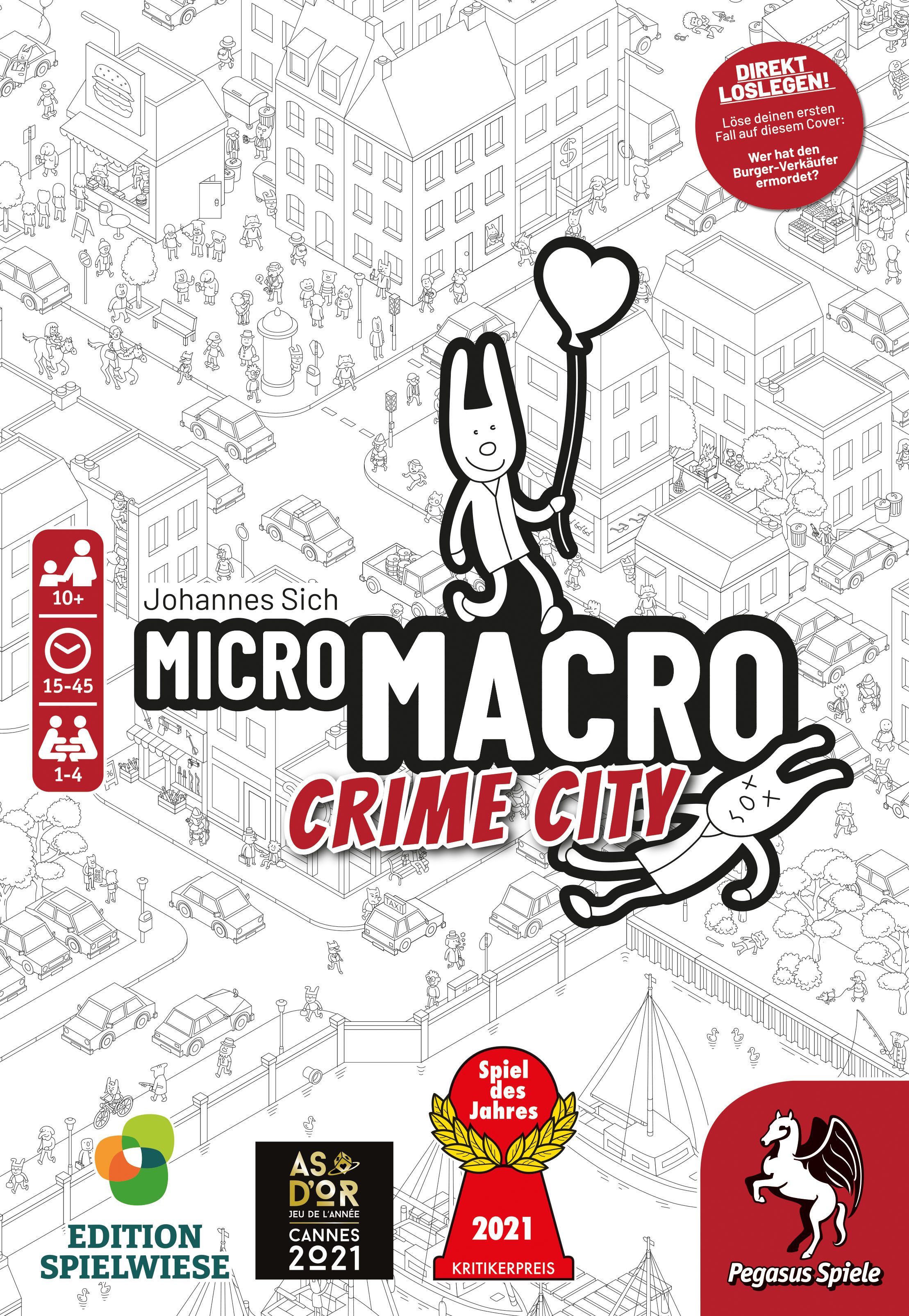 Pegasus Spiele Spiel MicroMacro Crime City, Detektivspiel, Made in Europe