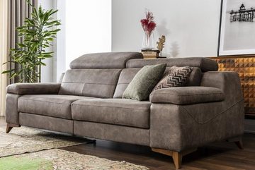 JVmoebel Wohnzimmer-Set Grau Wohnzimmer Polster Set XXL Big Multifunktion Sofas 3+3 Sitzer, (2-St., Nur 2x 3 Sitzer), Made in Europe