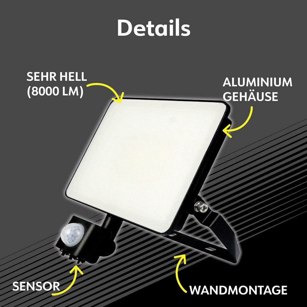 MÜLLER LICHT LED Flutlichtstrahler Müller-Licht Miami 21600065 LED-Außenstrahler 50 W Leuchtfarben: Neut
