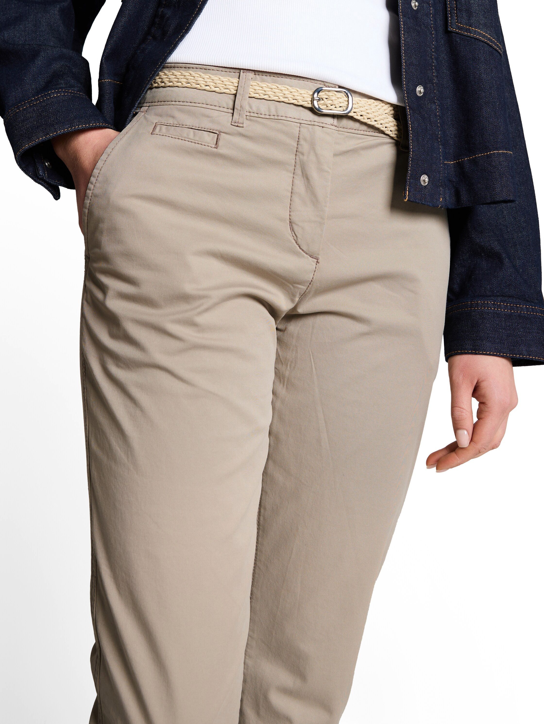 TOM TAILOR Chinohose TOM TAILOR Chino mit Gürtel und Stretch