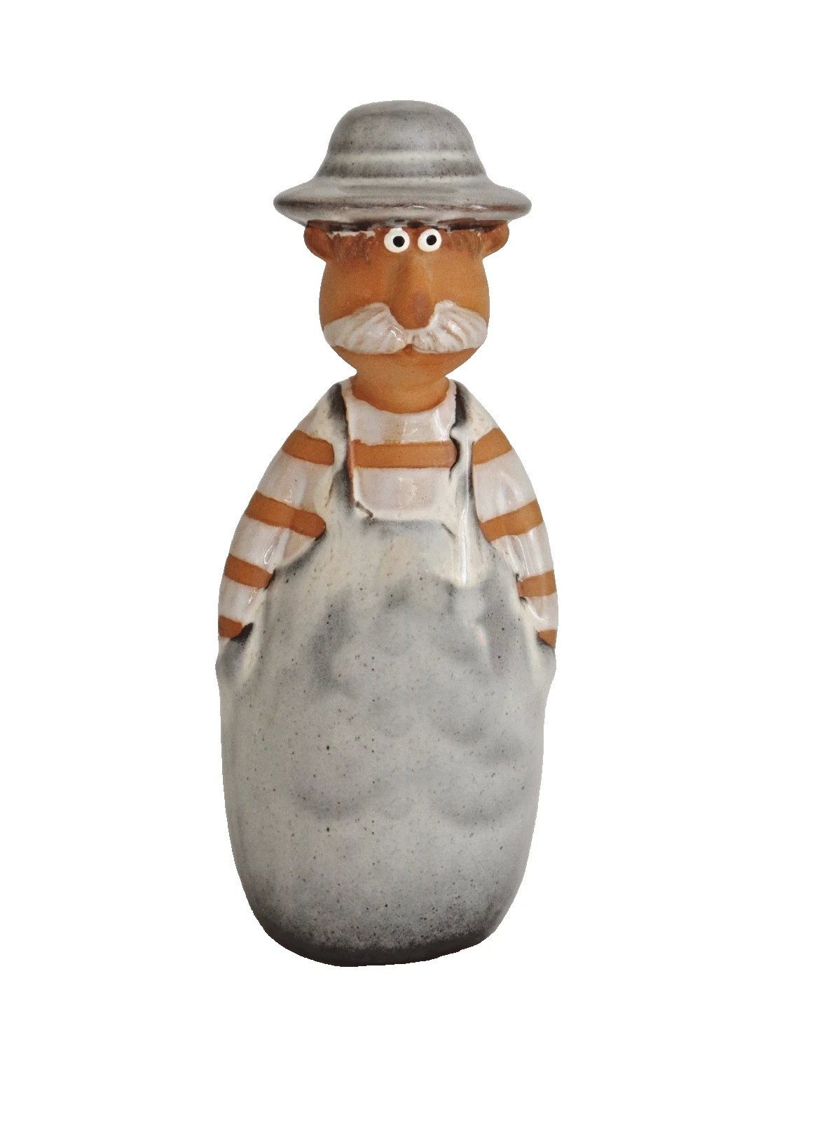 Kaufhaus le petit Dekofigur Gartenstecker Zaunhocker Mann Opa Keramik Deko Skulptur Figur Objekt, Garten Zaunsitzer Zaunfigur Dekoskulptur Dekoobjekt