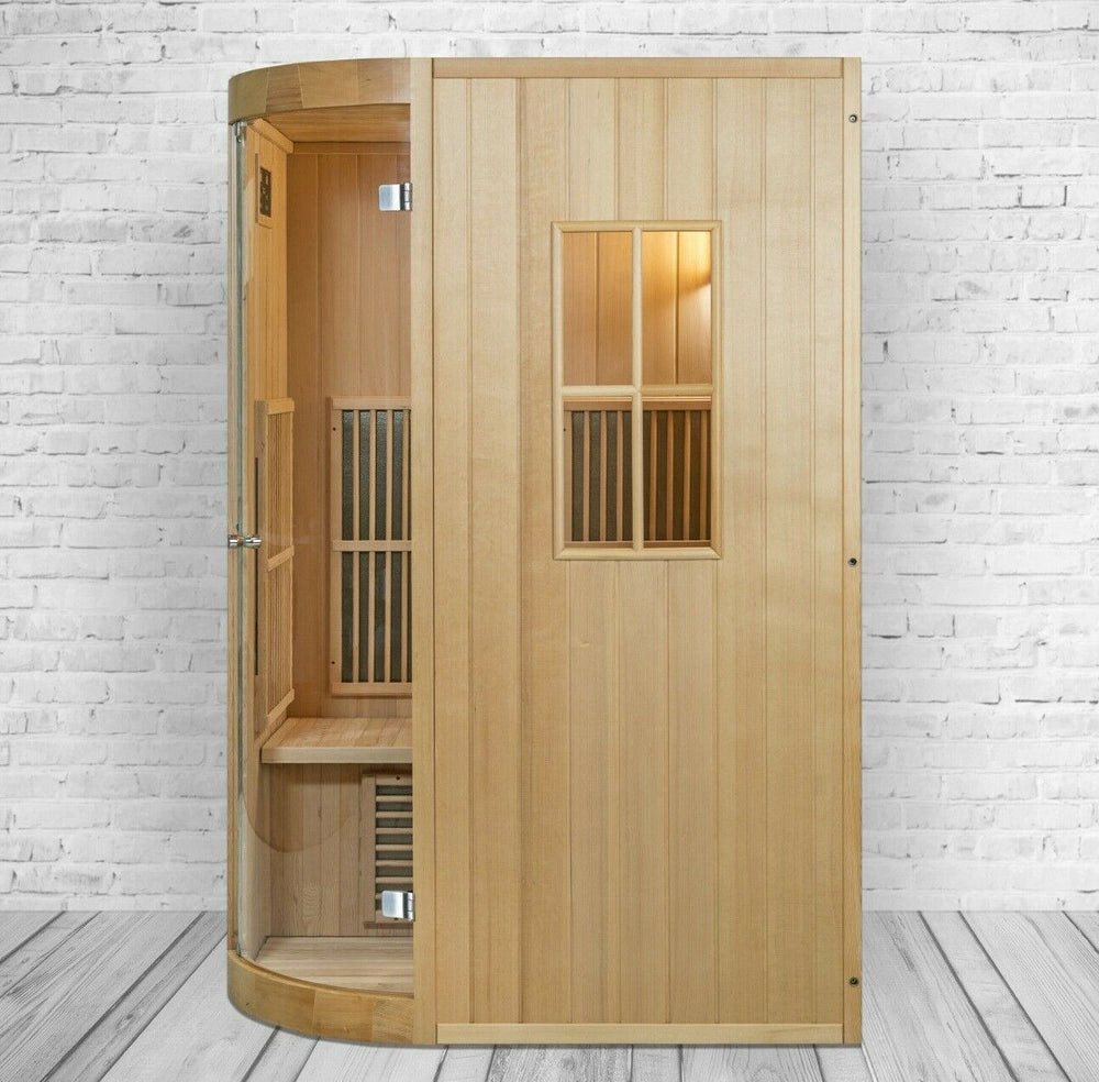 Thumbnail - DEKO VERTRIEB BAYERN Infrarotkabine XXL Luxus Infrarotsauna+Infrarotkabine-Kombi SET Sauna inkl. Saunaofen