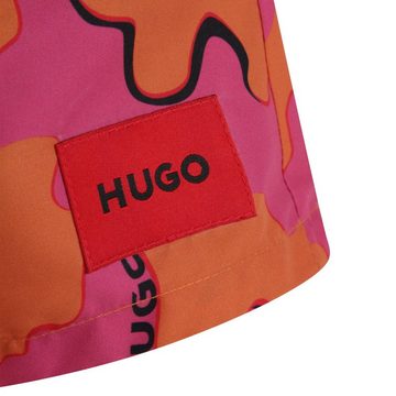 HUGO Badeshorts HUGO Surfershorts orange pink gemustert mit Logo