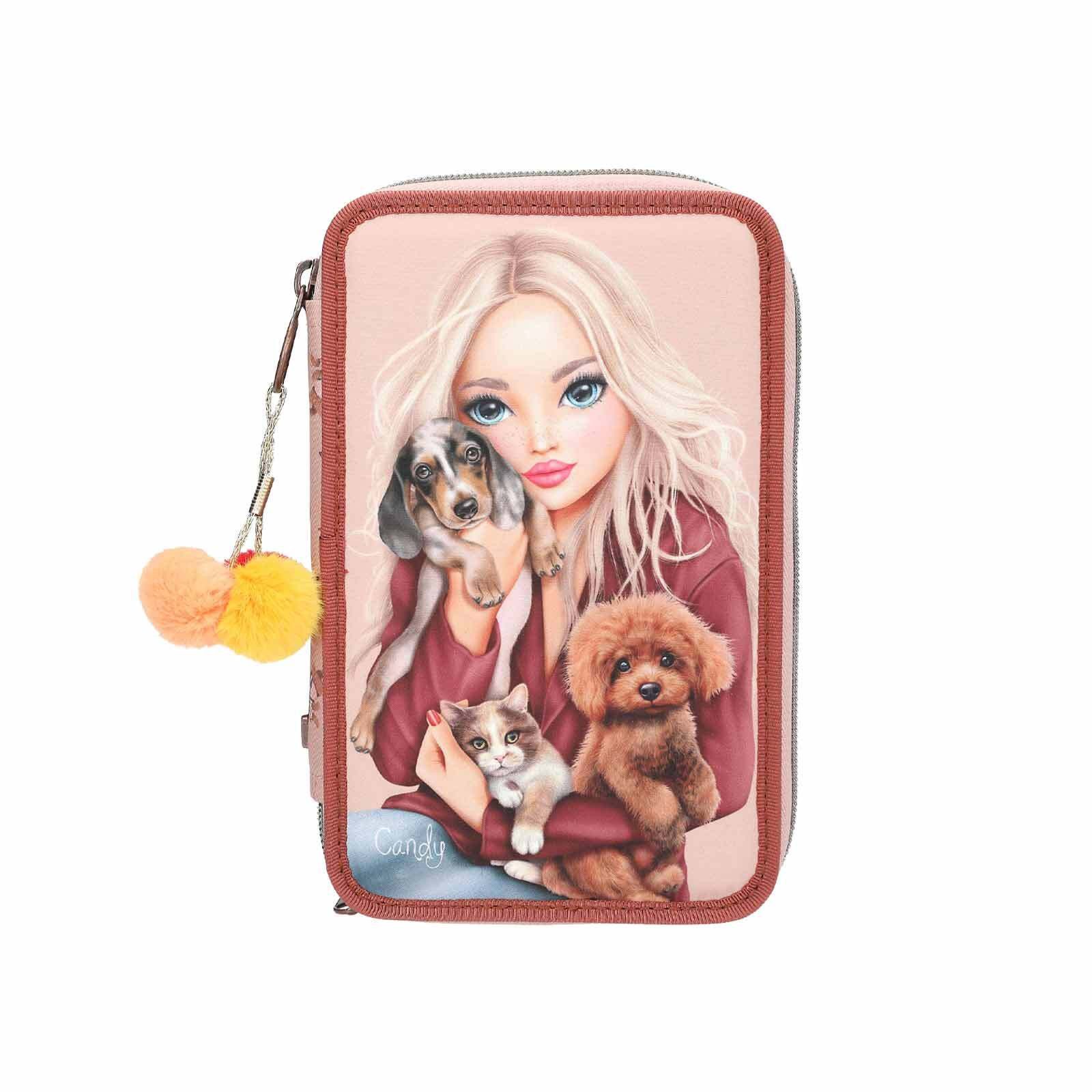 Federmäppchen TOPModel 3-Fach Federtasche FUR-EVER FRIENDS