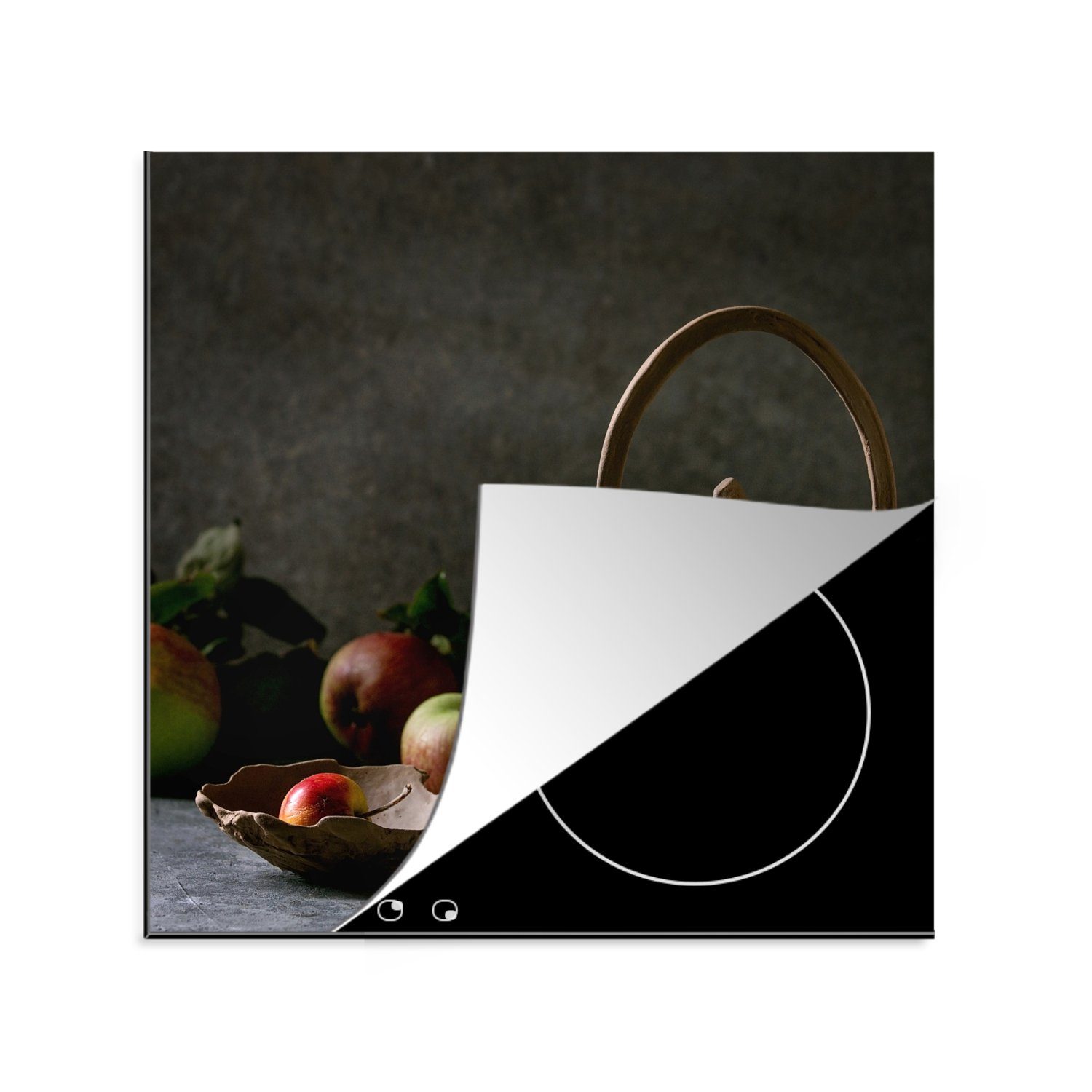 MuchoWow Herdblende-/Abdeckplatte Kaffee Tee Hoher Tee-21-1-1, Vinyl, (1 tlg), 78x78 cm, Ceranfeldabdeckung, Arbeitsplatte für küche