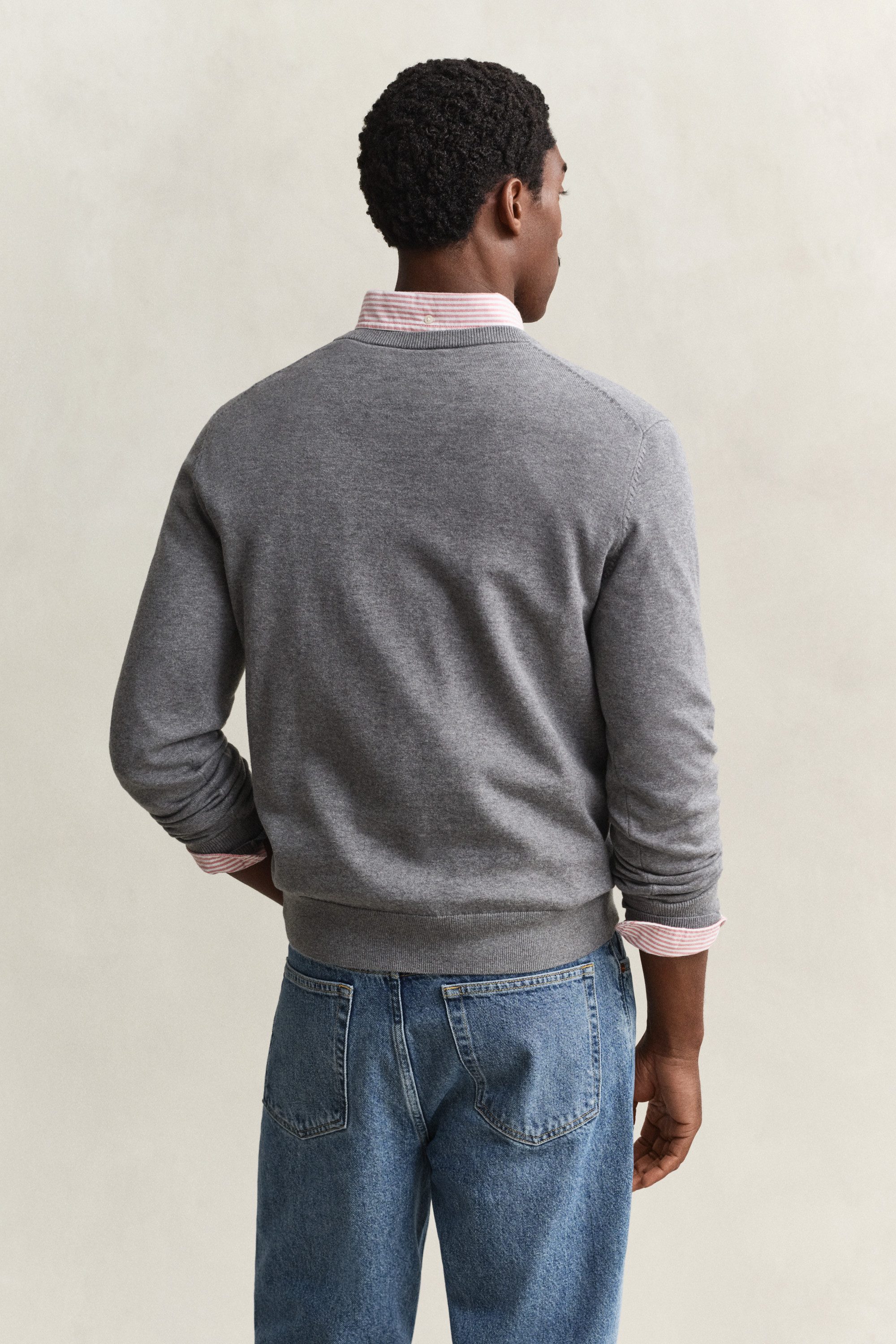 Gant V-Ausschnitt-Pullover CLASSIC COTTON V-NECK Regular fit mit V-Ausschnitt