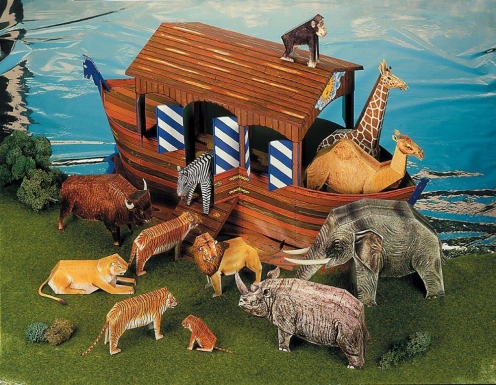 Aue Verlag Modellbausatz Arche Noah mit 12 Tieren