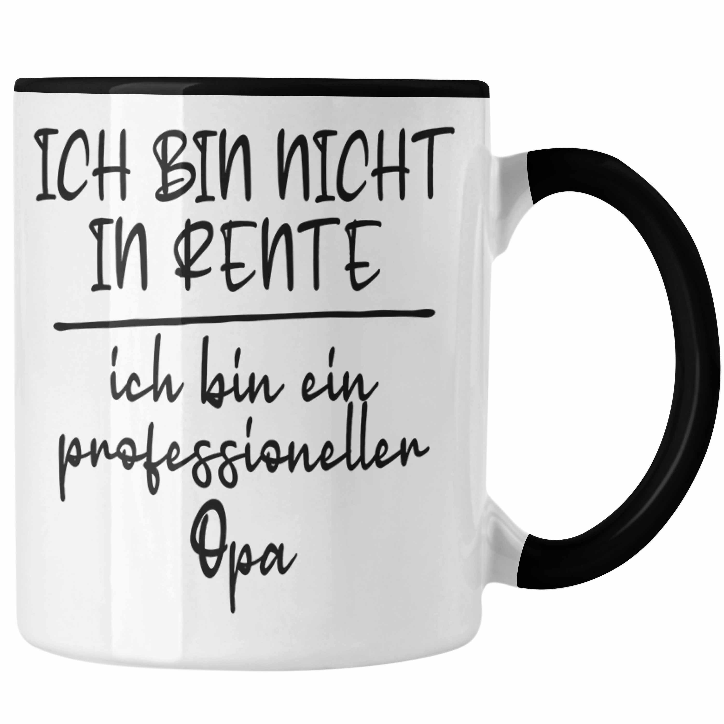 Trendation Tasse Trendation - Professioneller Opa Geschenk Rente Geschenkidee Tasse Grossvater Schwarz