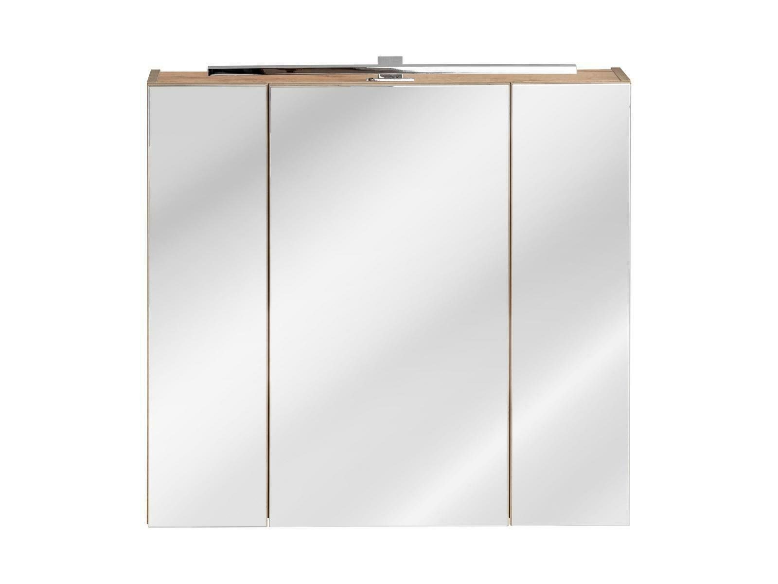Badezimmerspiegelschrank Spiegelschrank 80x16x75 Badezimmerschrank Schränke Einrichtung Bad cm Badspiegel JVmoebel
