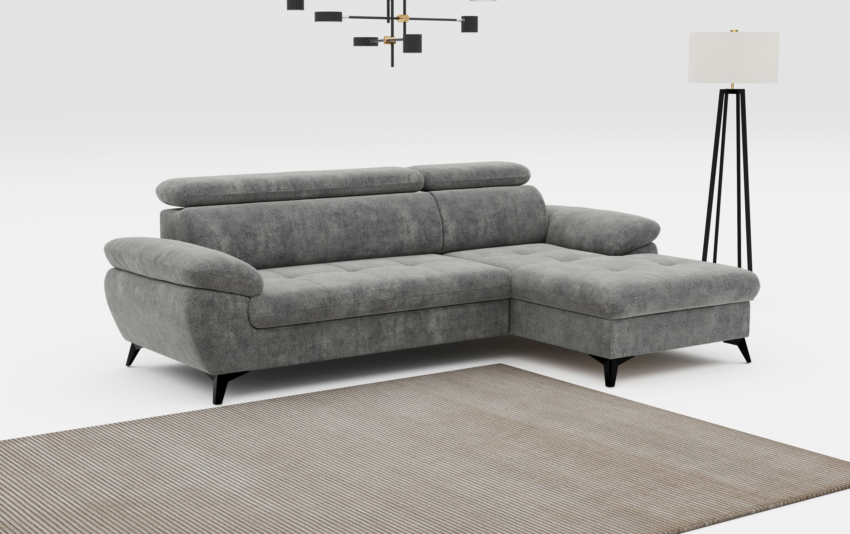 COTTA Ecksofa Hudson L-Form, mit Kopfteilverstellung, günstig online kaufen