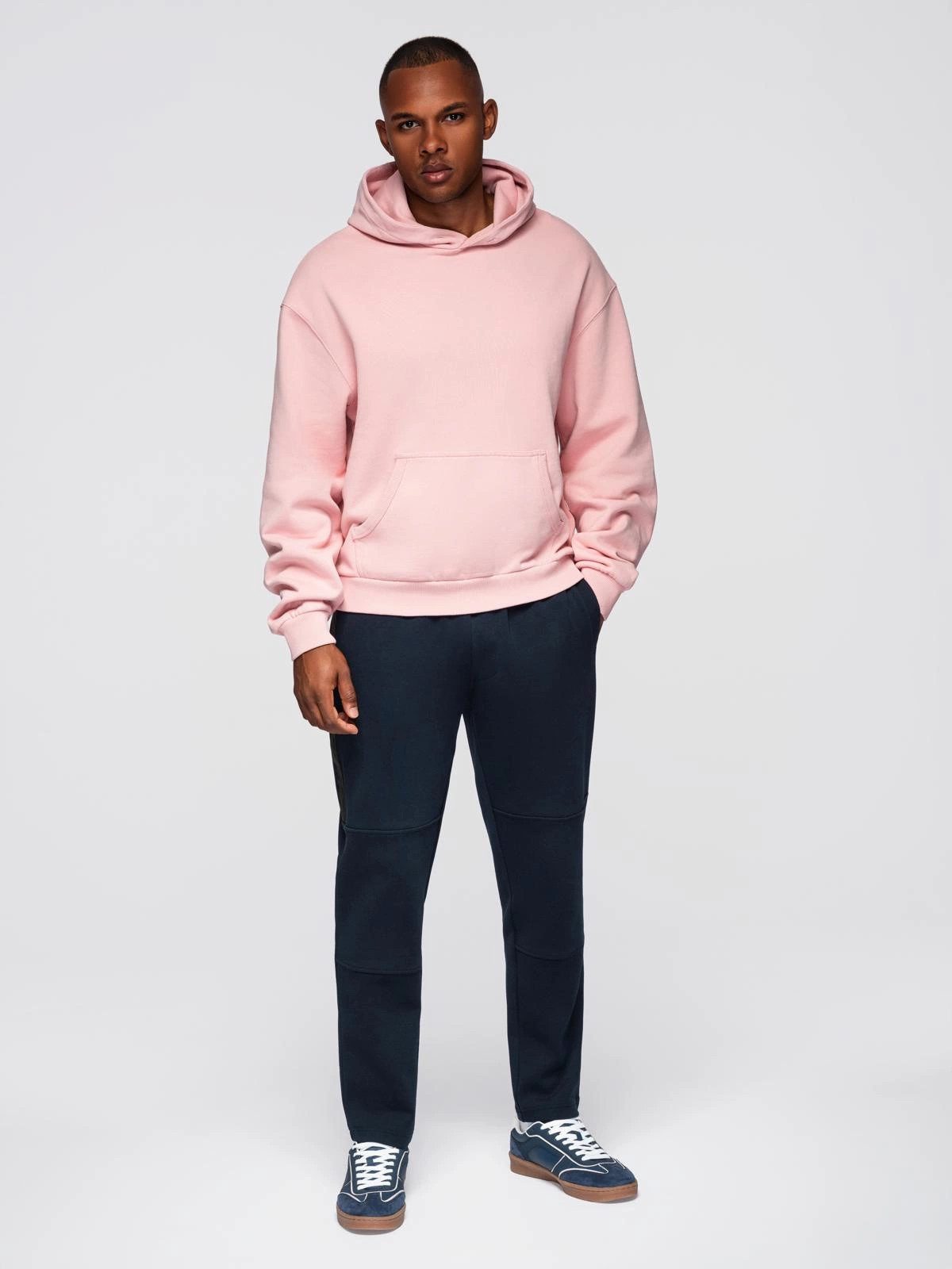 OMBRE Sweathose Herren-Jogginghose mit geradem Bein und Gummidetails