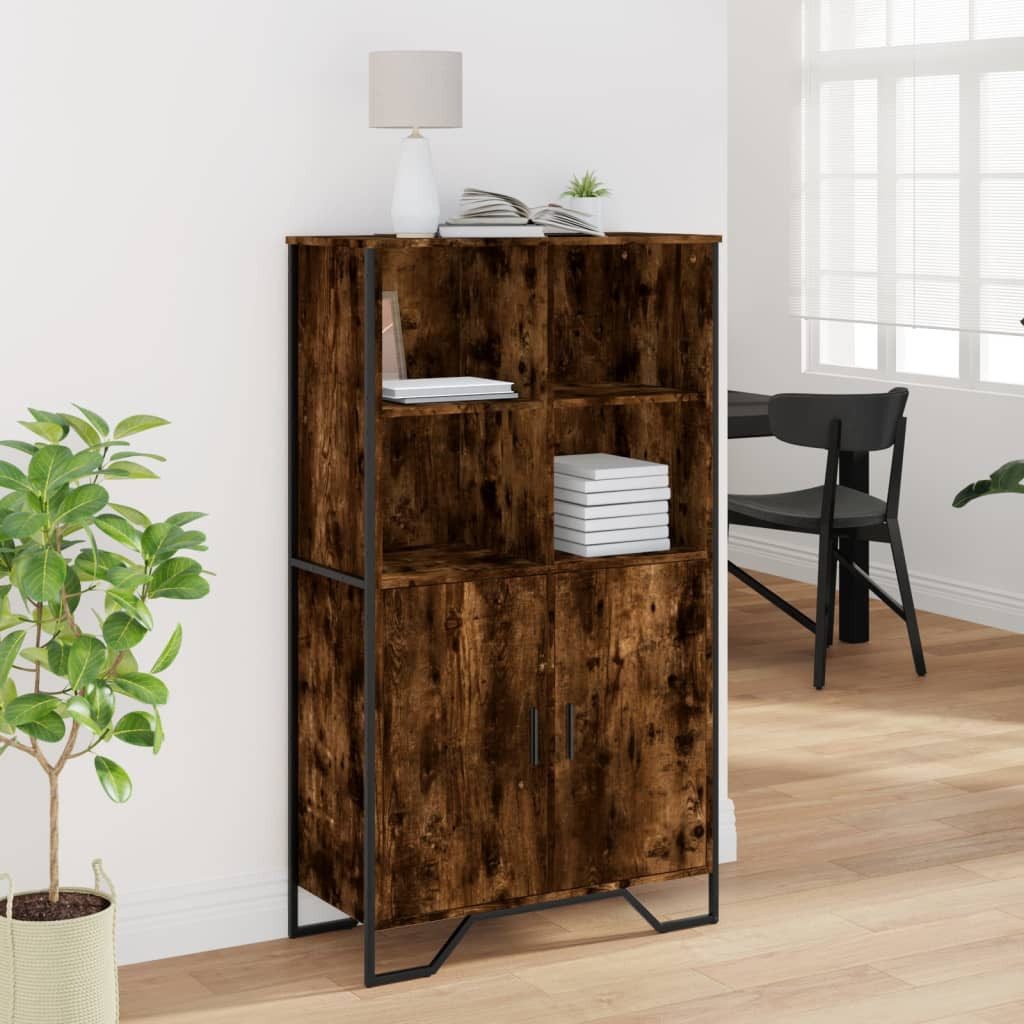 vidaXL Highboard Highboard Räuchereiche 79,5x35,5x137,5 cm günstig online kaufen