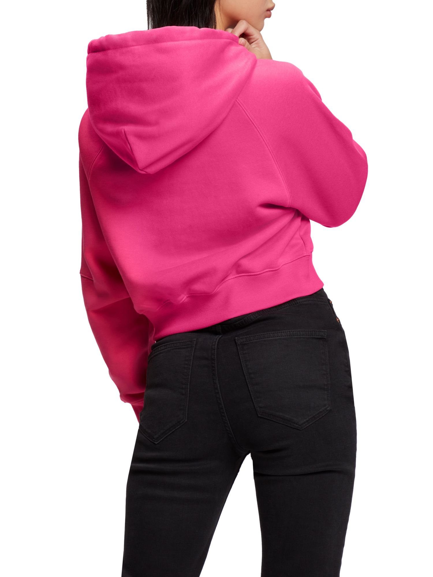 Logo PINK (1-tlg) mit Esprit FUCHSIA Cropped-Hoodie Sweatshirt
