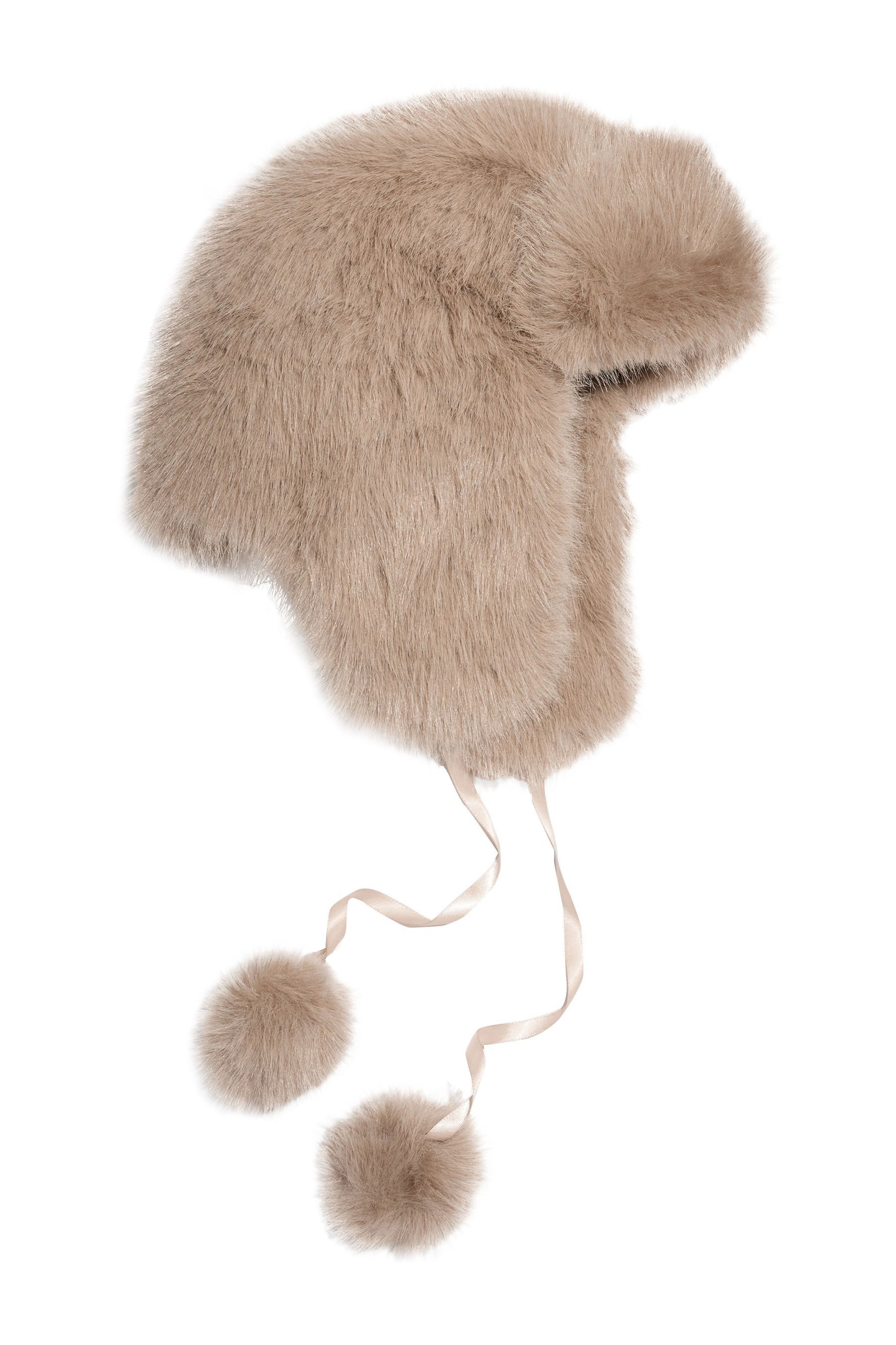 LIPSY Fellimitatmützen Lipsy Trappermütze mit Bommeln aus Kunstfell (1-St) günstig online kaufen