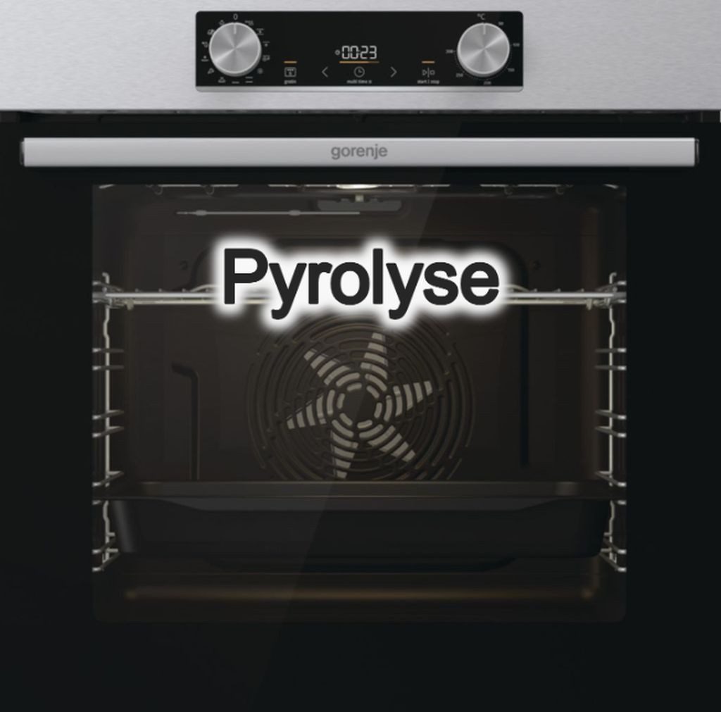 GORENJE Backofen 77 Liter Pyrolyse HomeMade Plus Design Edelstahl BOP6737E02XK
