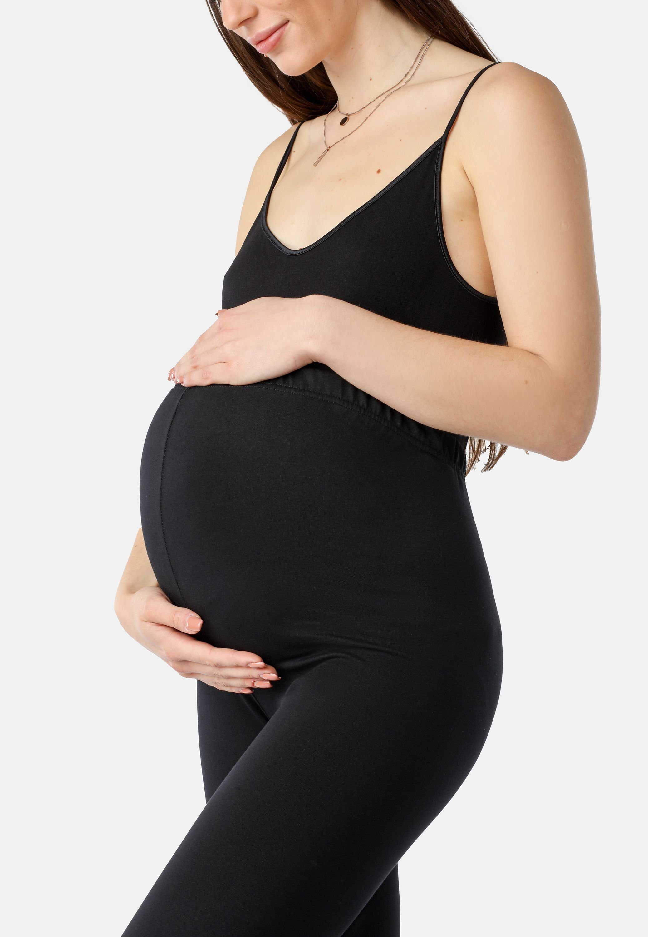 Be Mammy Umstandsleggings Damen 3/4 Umstandsleggings aus Bio-Baumwolle BE20-284 (1-tlg) elastischer Bund