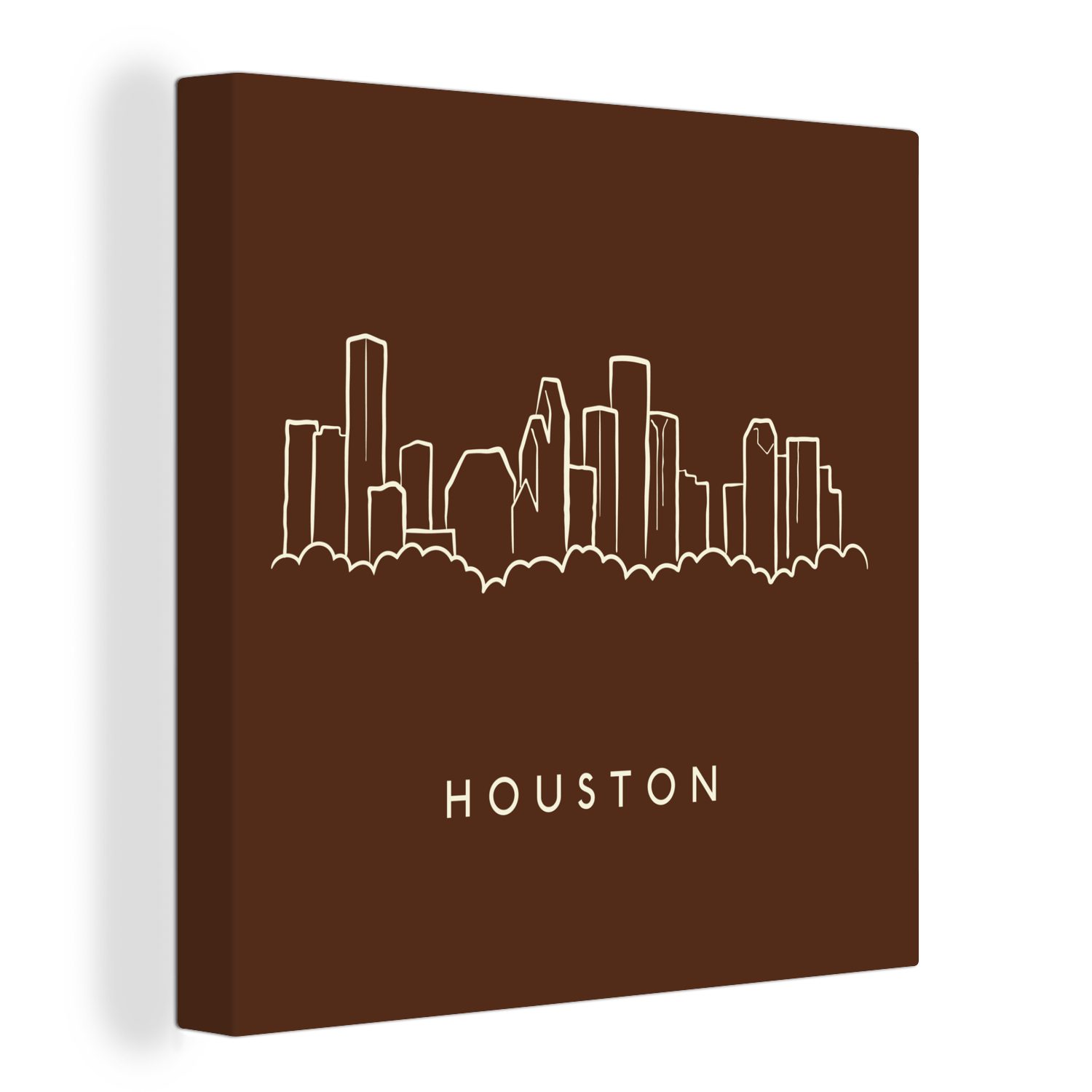 Houston, Eine Bilder nordamerikanischen (1 Schlafzimmer St), Leinwand Skyline OneMillionCanvasses® der Leinwandbild für Skizze Stadt der Wohnzimmer