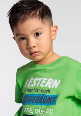 KIDSWORLD T-Shirt GERTERN WAR HIER NOCH AUGERÄUMT..., Sprücheshirt für kleine Jungen