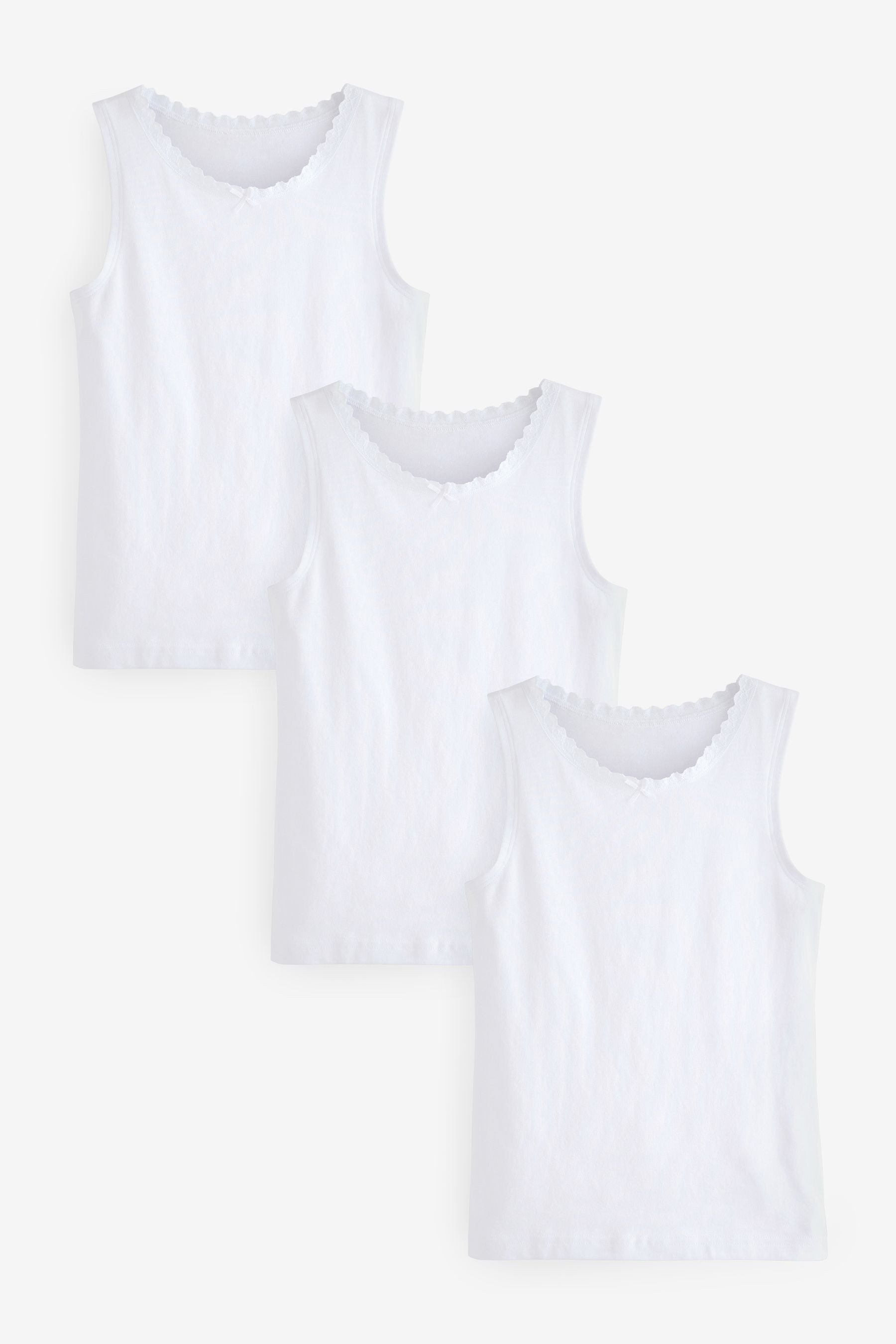 NEXT Trägertops Mit Spitzenbesatz - 10er Pack Basics Für Jeden Tag
