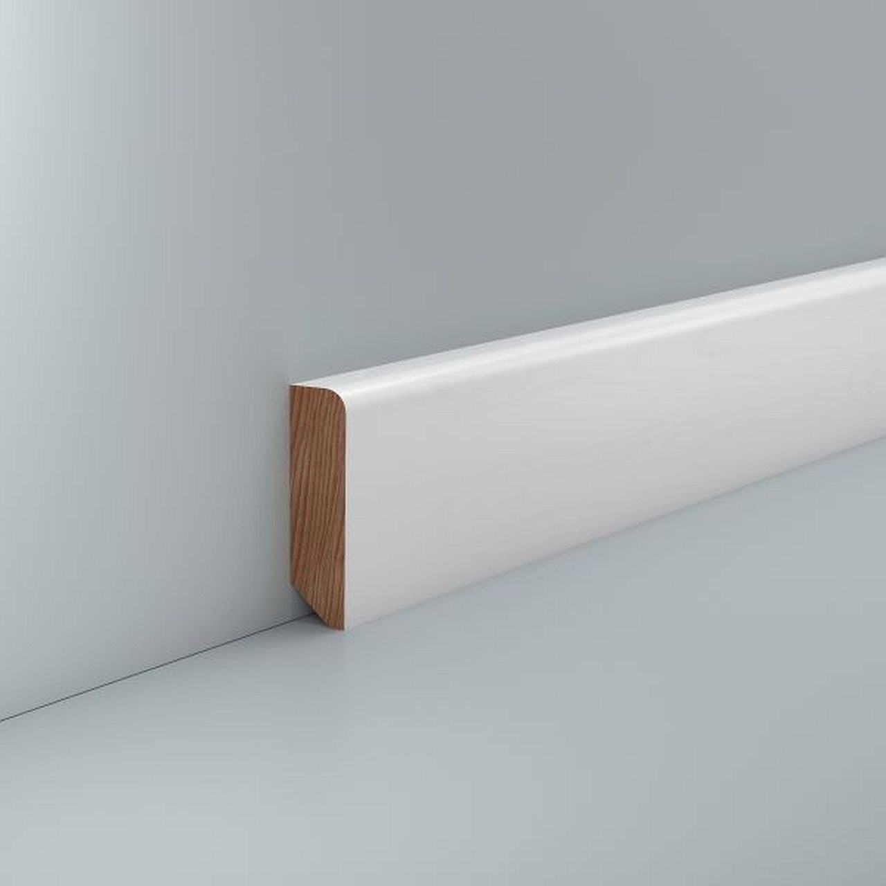 Südbrock Sockelleiste Sockelleiste weiß 16 x 58 Holz Buche Lackiert Fußleiste RAL 9010, L: 240 cm, H: 5.8 cm, 1-St.