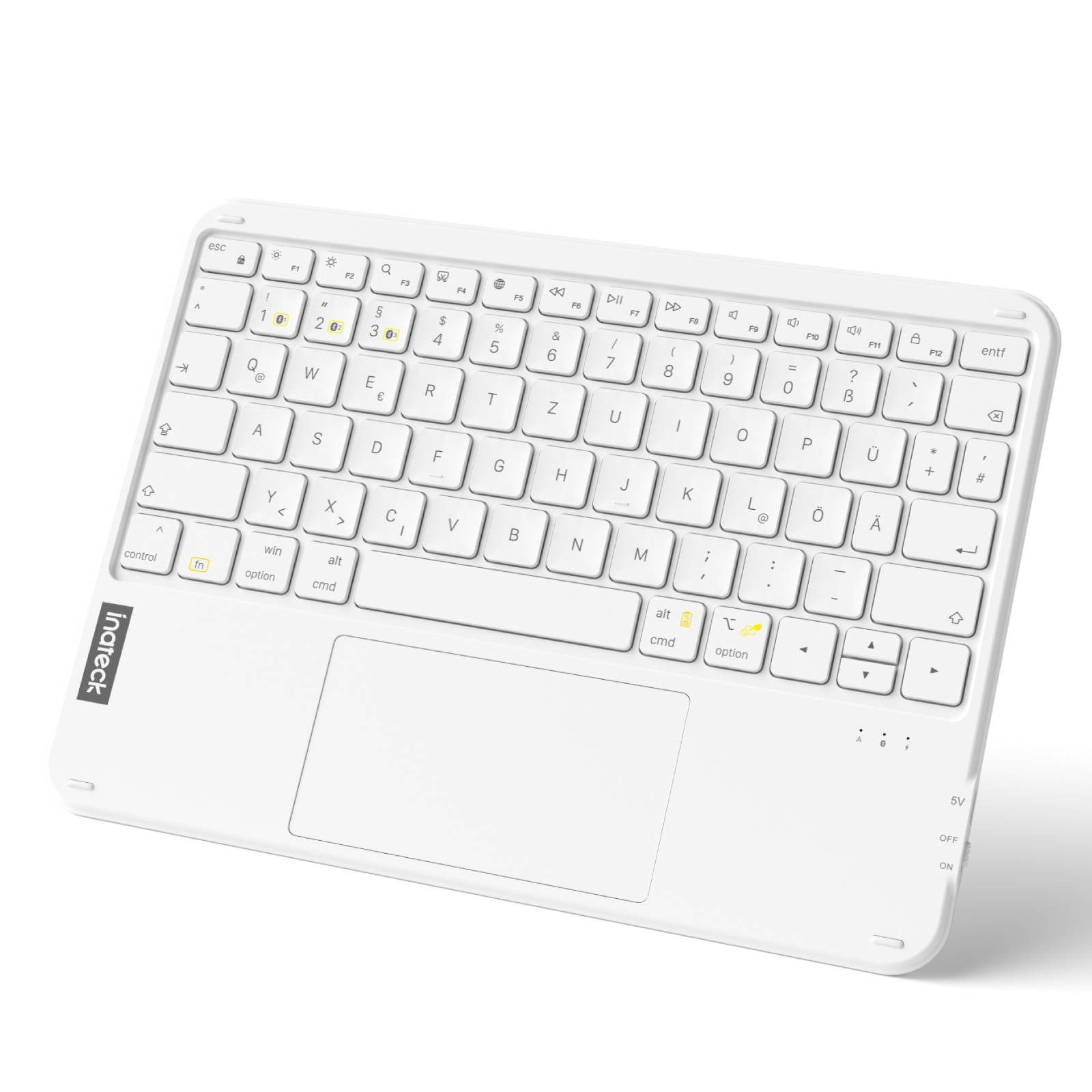 Inateck Ultraleichte für iPad/Tablet/Windows/Laptop/PC Tablet Tastatur mit Touchpad (Kabellose)