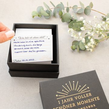 Timando Notizzettel Erinnerungsbox mit deinen persönlichen Erlebnissen, Geschenk für bleibende Erinnerungen, Achtsamkeit Glücksmomente