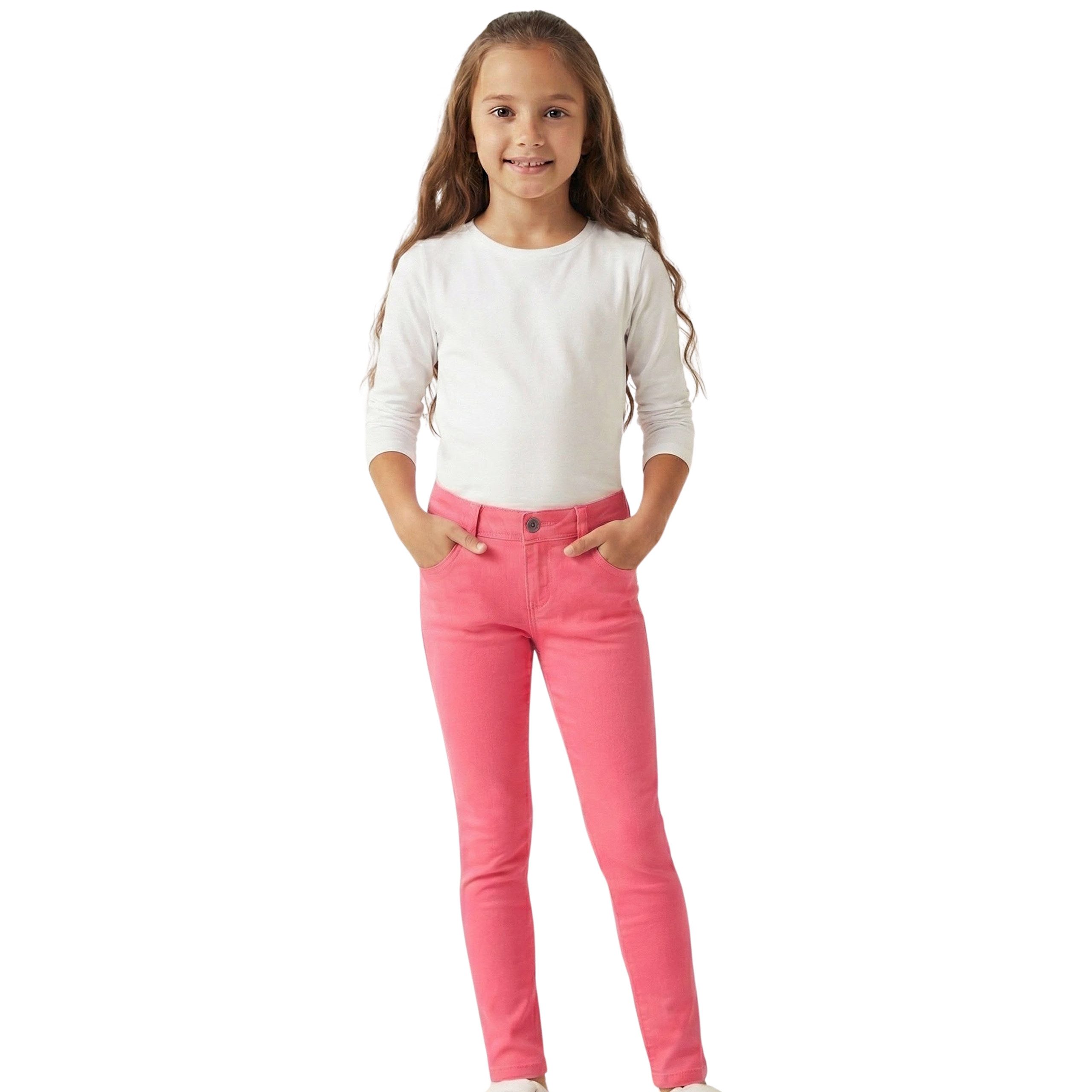 Sarcia.eu Schlupfhose Rosa Slim-Fit-Hose für Mädchen – bequem, aus Baumwolle gefertigt