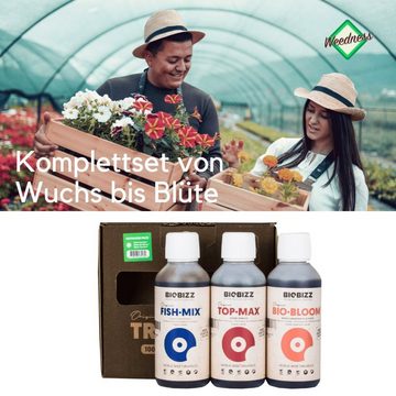 Weedness Pflanzendünger BioBizz Dünger Set Try Pack Naturdünger Starter Grow Orchideen, Outdoor