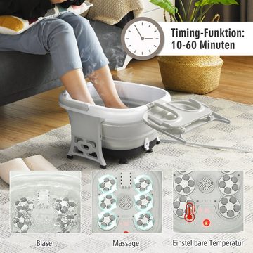 COSTWAY Fußmassagegerät, 36-48℃, 500W, Fernbedienung, klappbar