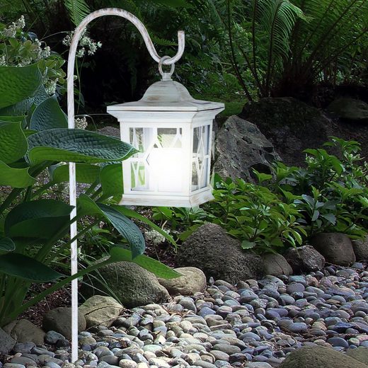Gartenleuchte, LED Solar Garten Laterne Steck Leuchte Feuer