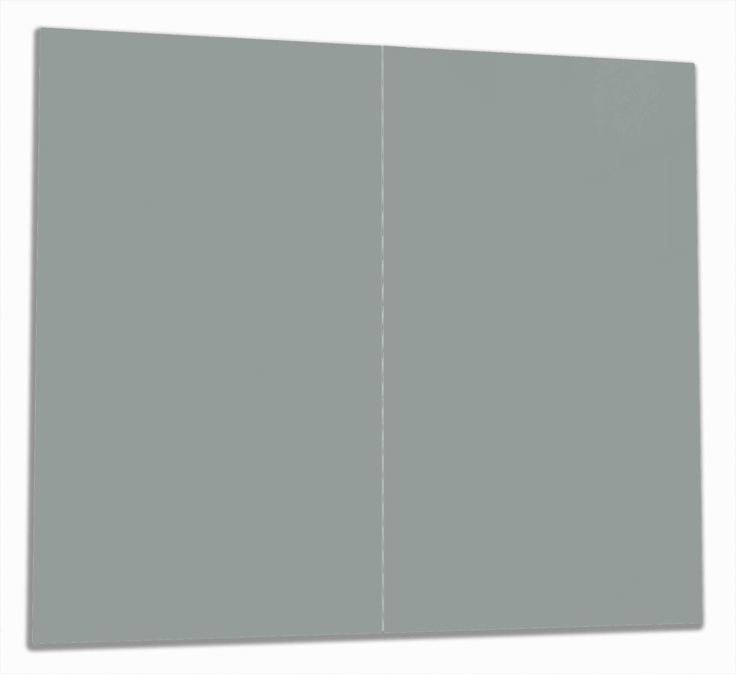 Wallario Herd-Abdeckplatte Grau, ESG-Sicherheitsglas, (Glasplatte, 2 tlg., inkl. 5mm Noppen), verschiedene Größen