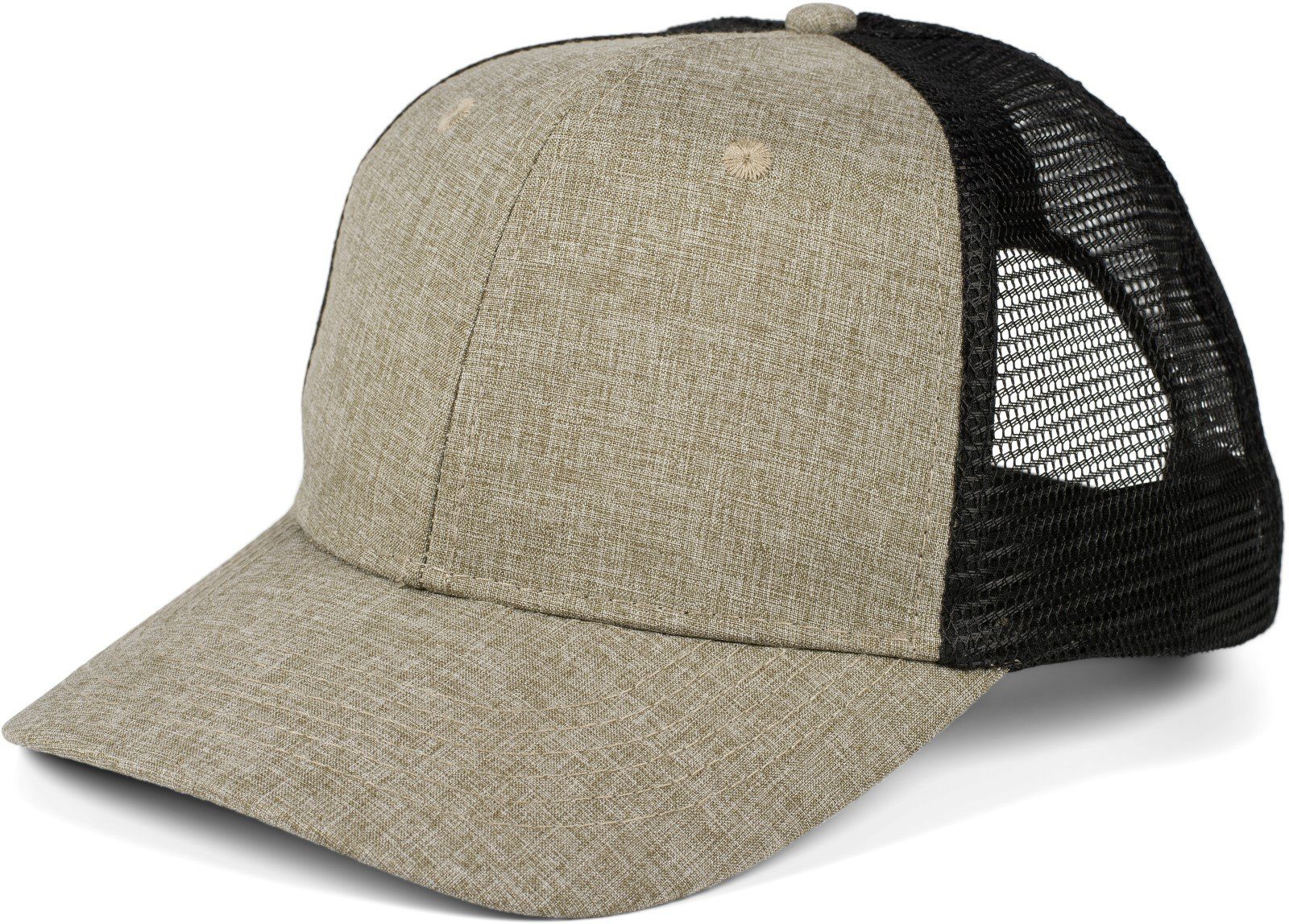 Snapback styleBREAKER Meliert Schwarz mit Trucker Braun Cap Einsatz meliert (1-St) Mesh Cap /