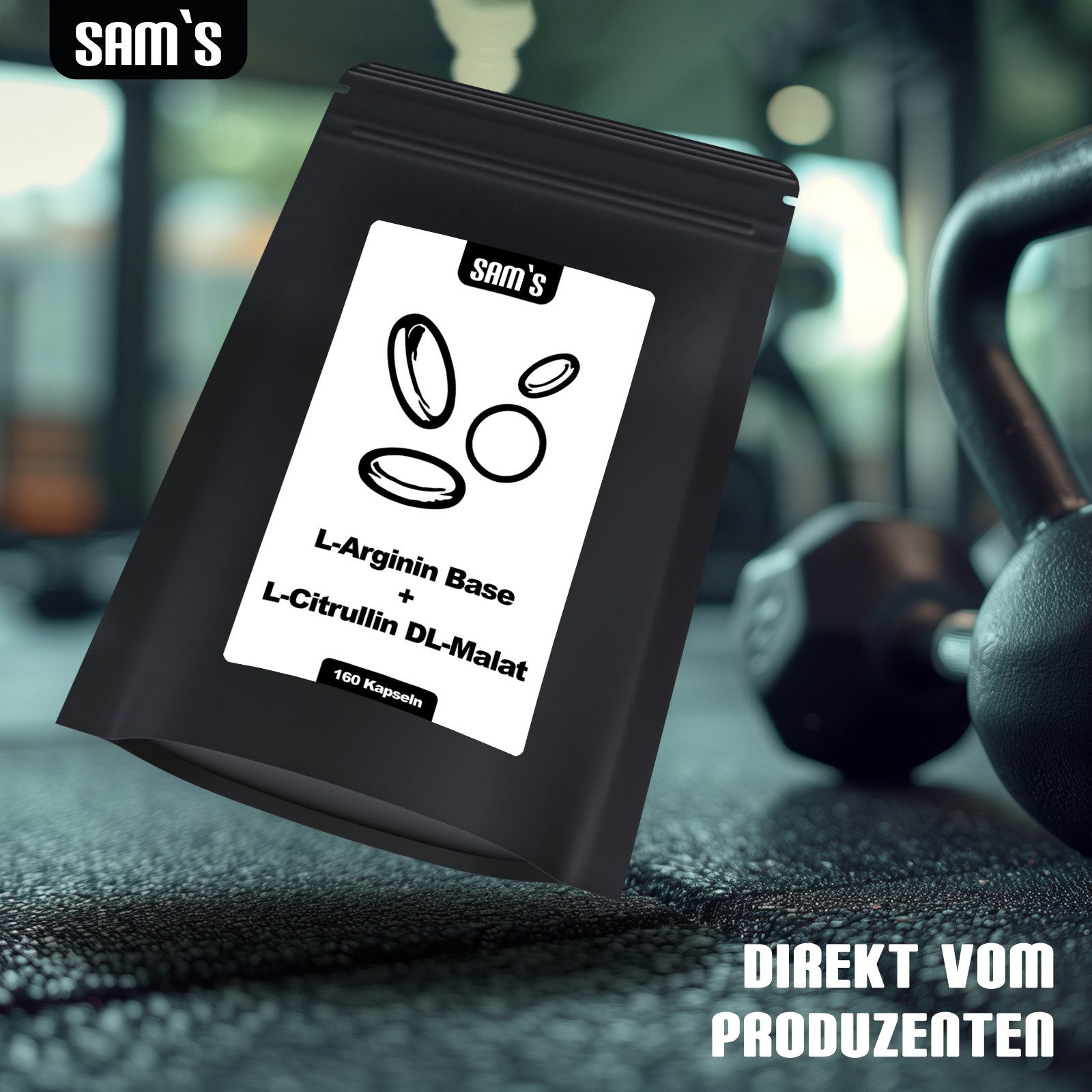 SAM'S Arginin Citrullin Kapseln, 160 St.