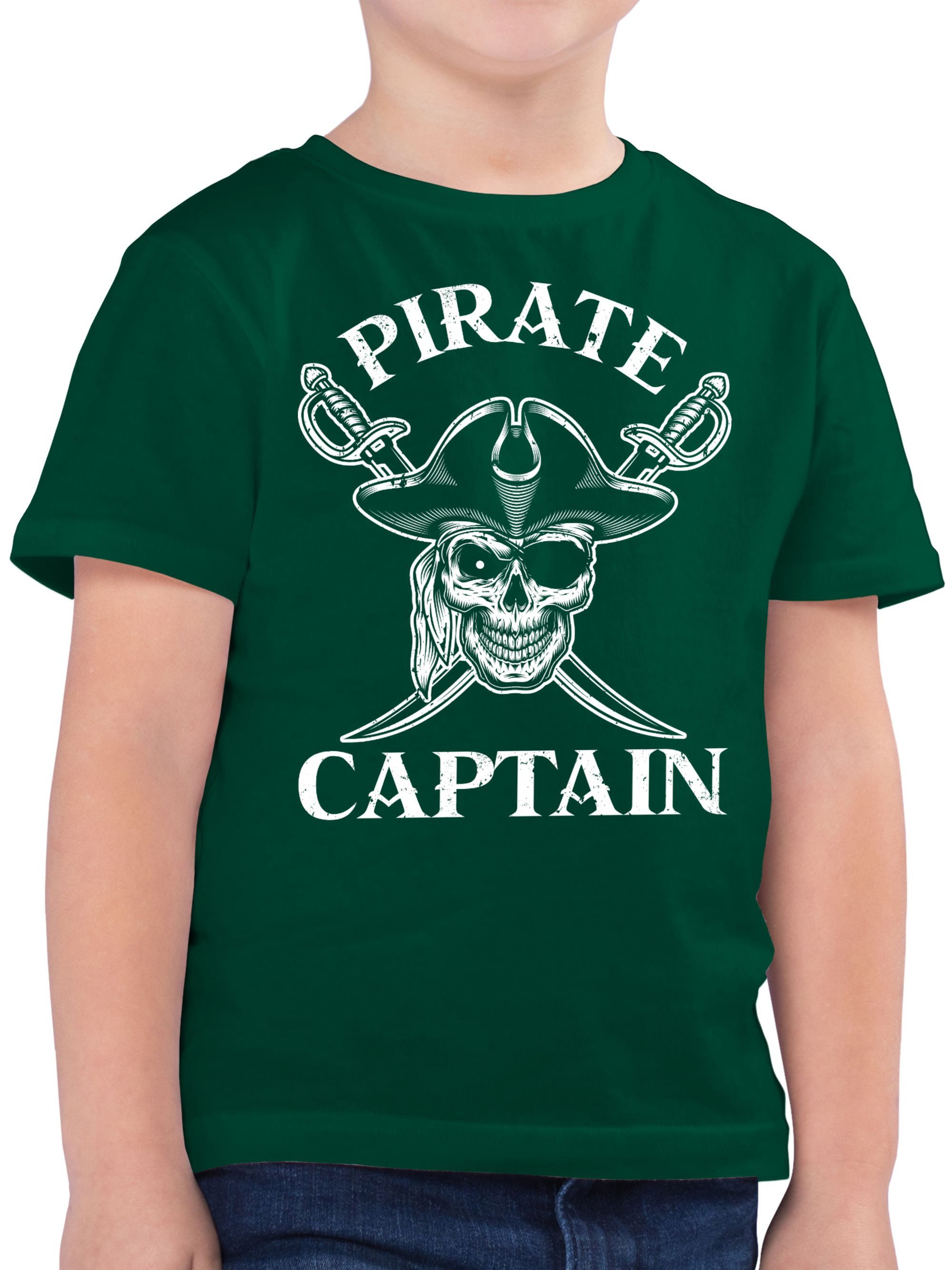 T-Shirt Pirate Captain, Piratenkapitän, Totenkopf mit Augenklappe, Piratens
