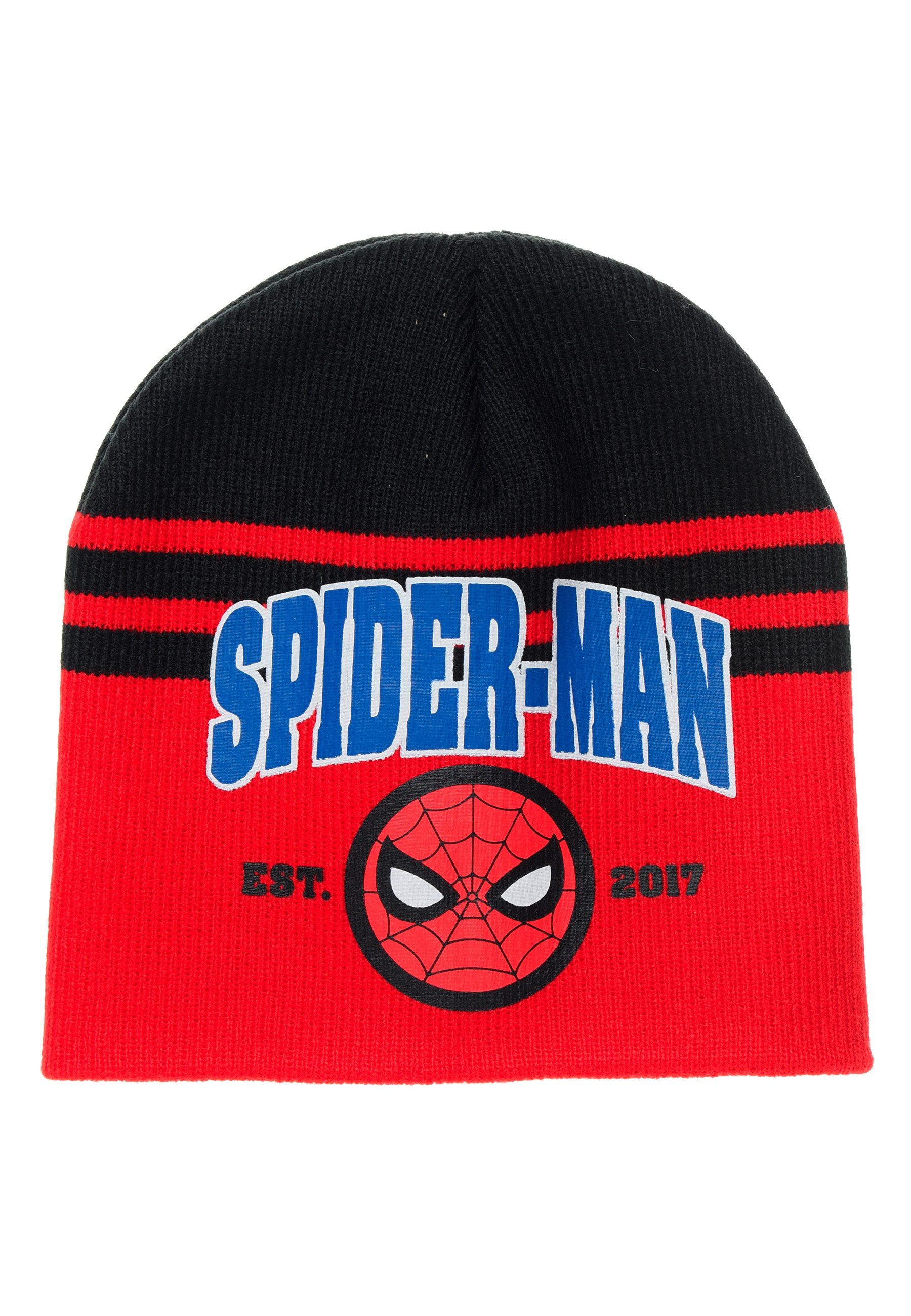 Spiderman Beanie Kinder Jungen Strickmützte Winter-Beanie-Mütze