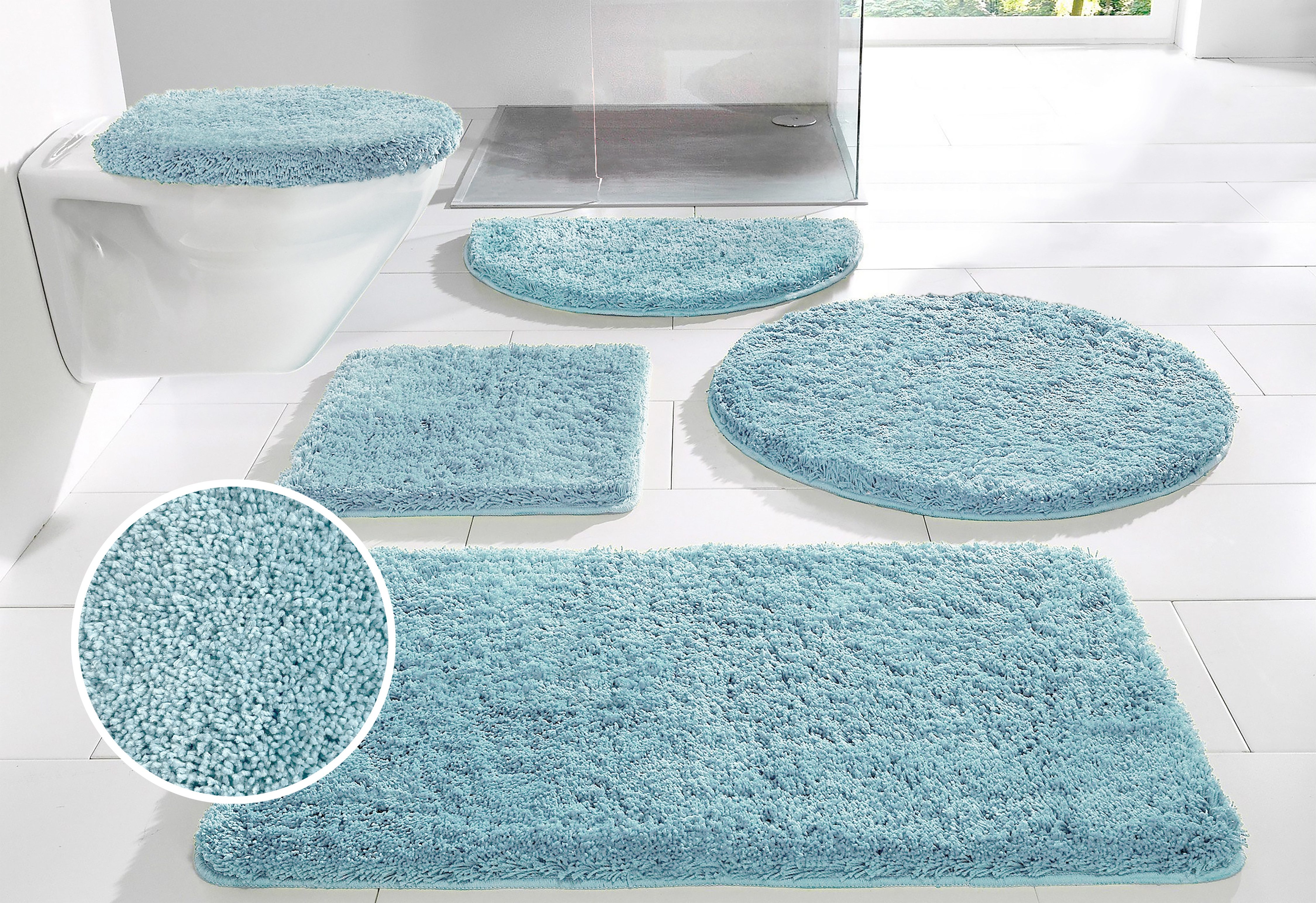 my home Badematte Sanremo, Badvorleger, Badezimmer Teppich, sehr weich, Höh günstig online kaufen