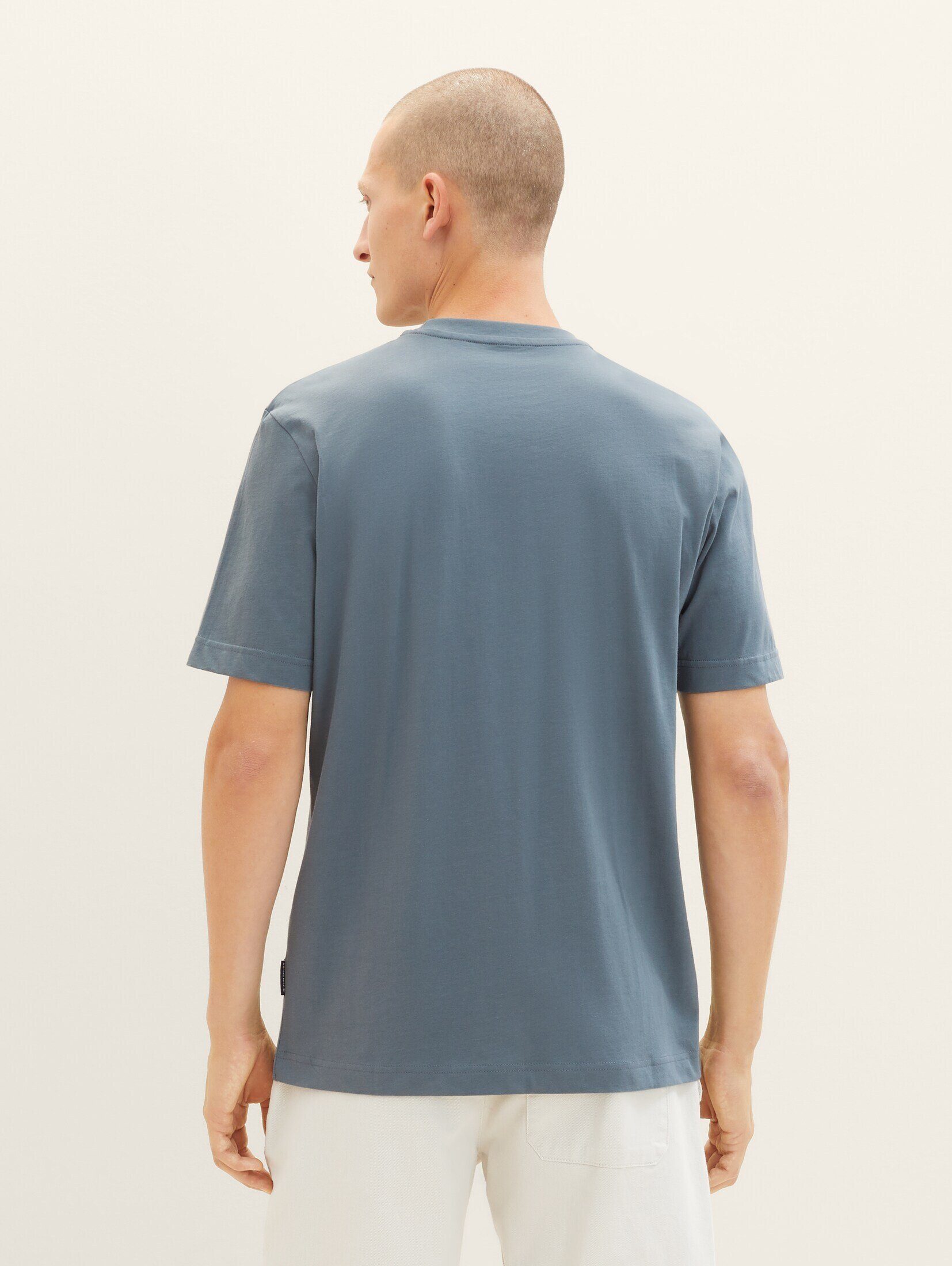 TOM TAILOR T-Shirt T-Shirt mit dusty dark teal Brusttasche